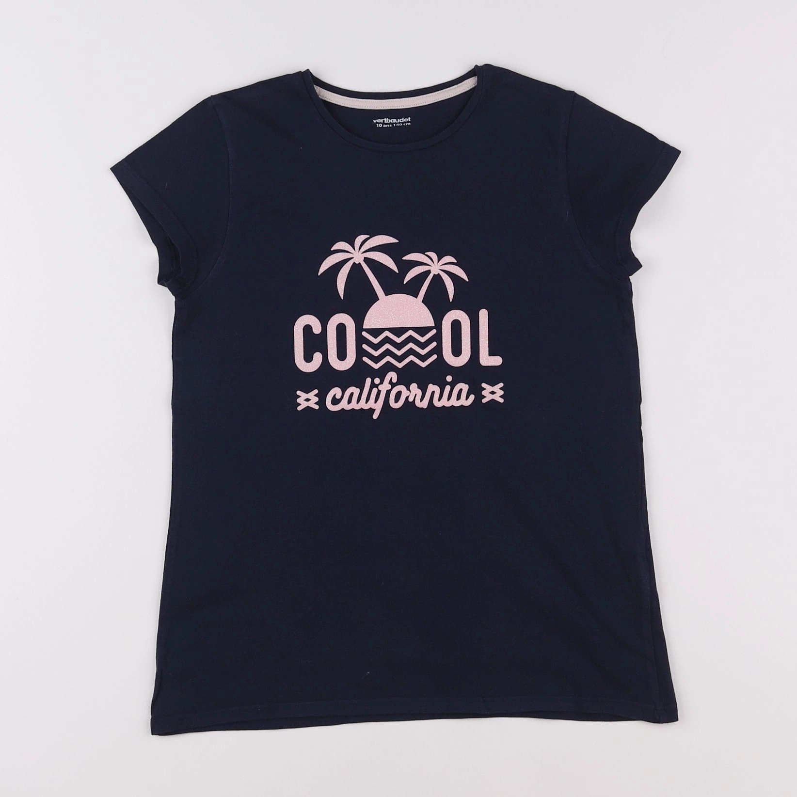 Vertbaudet - tee-shirt bleu - 10 ans
