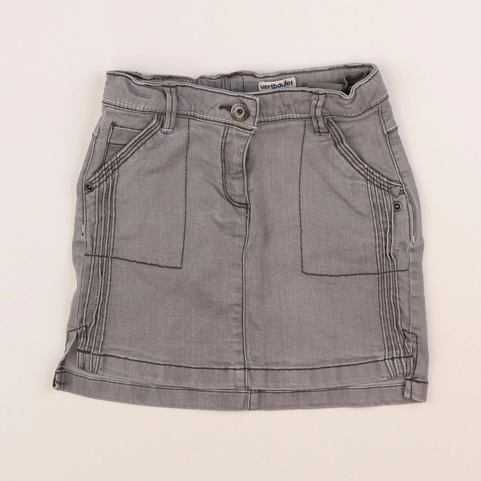 Vertbaudet - jupe gris - 5 ans