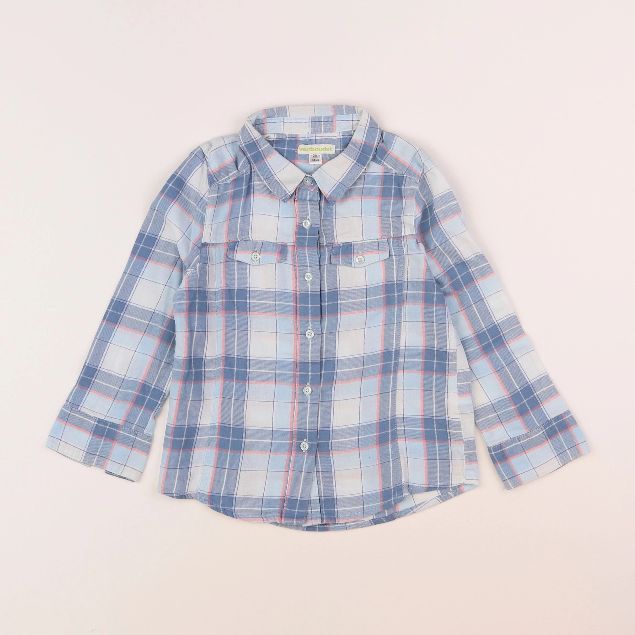 Vertbaudet - chemise bleu - 5 ans