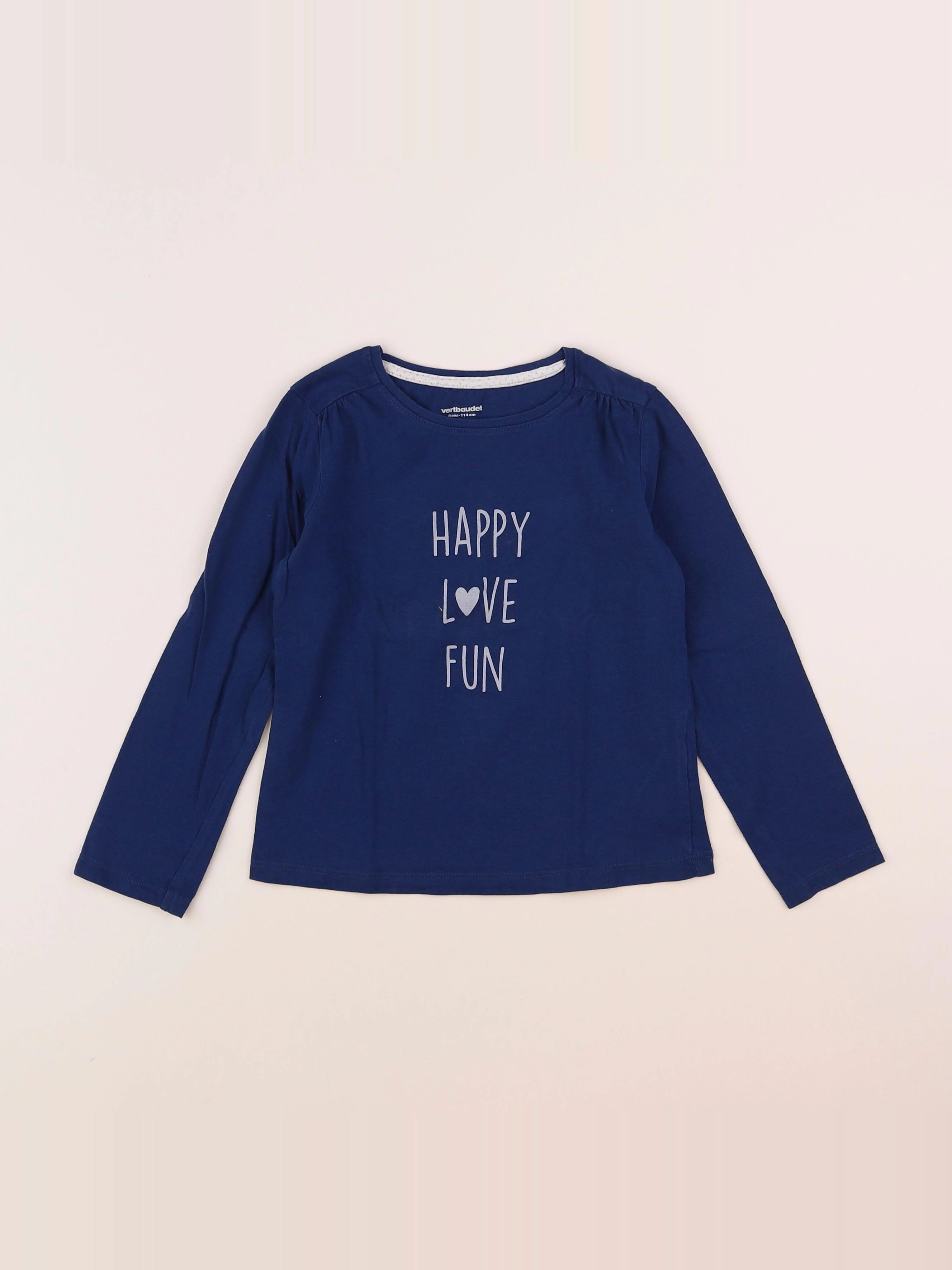 Vertbaudet - tee-shirt bleu - 6 ans