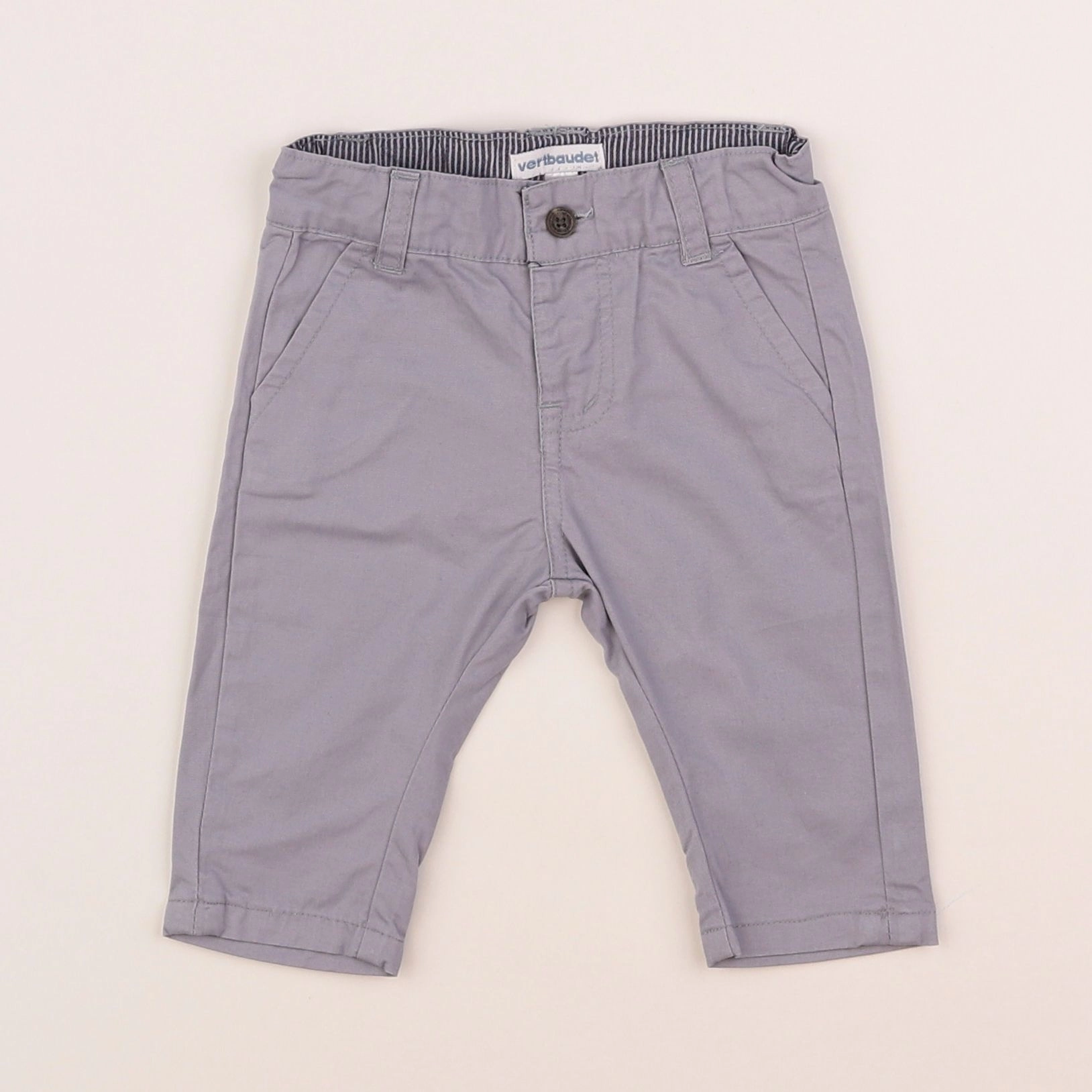 Vertbaudet - pantalon gris - 3 mois