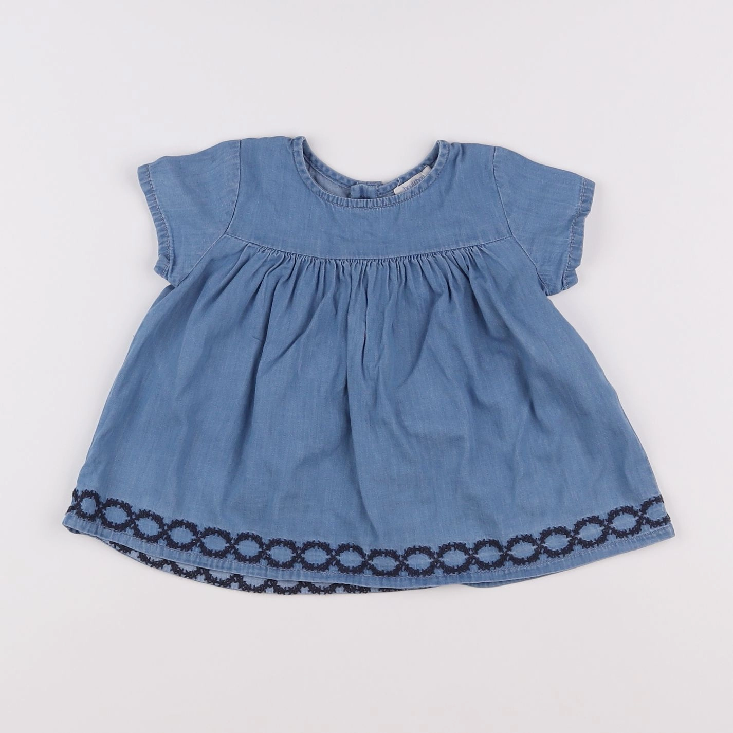 Boutchou - blouse bleu - 12 mois