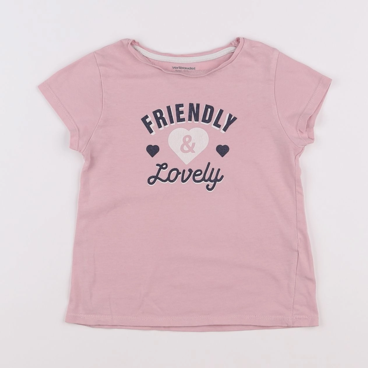 Vertbaudet - tee-shirt rose - 5 ans