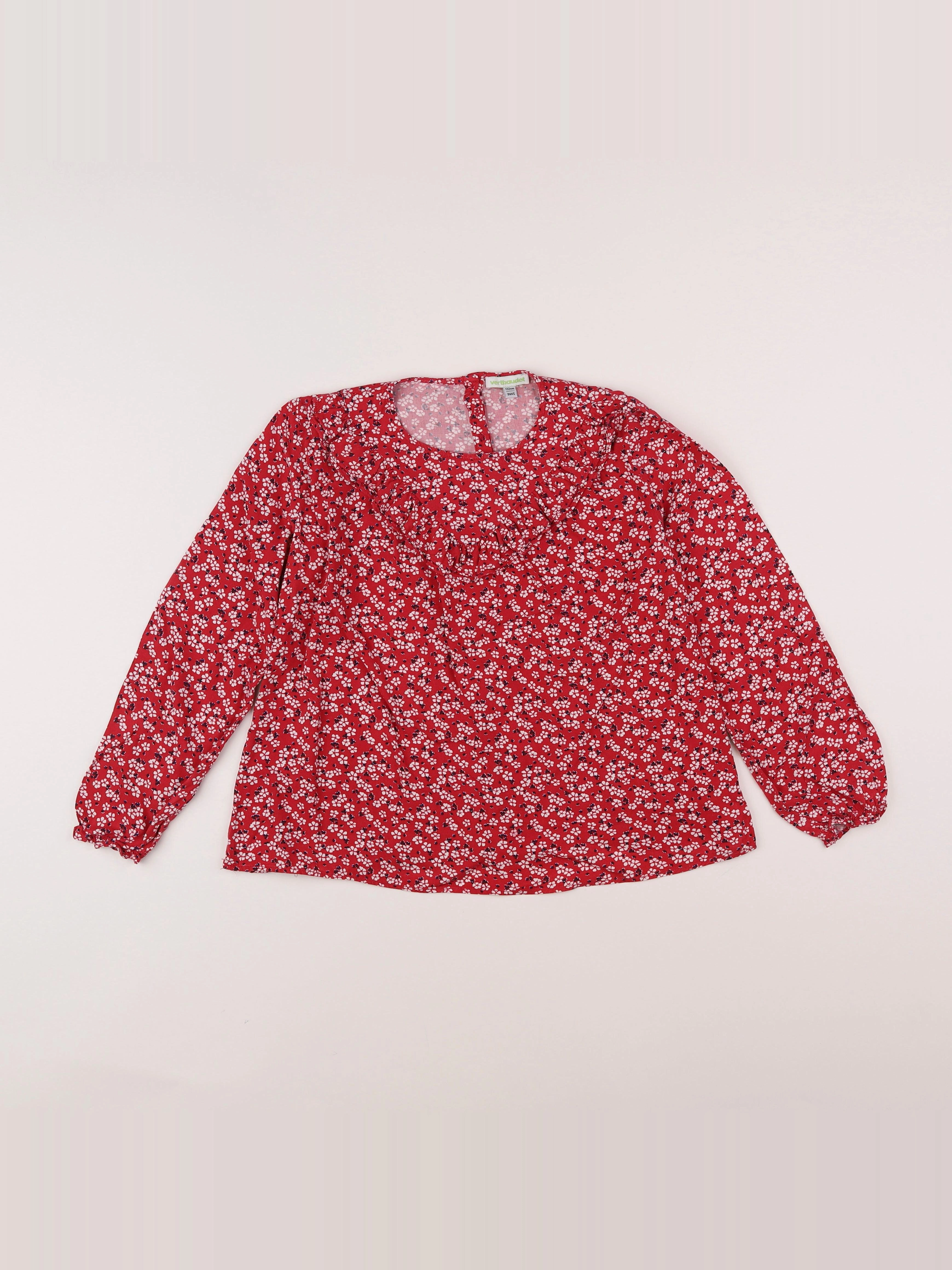 Vertbaudet - blouse rouge - 9 ans