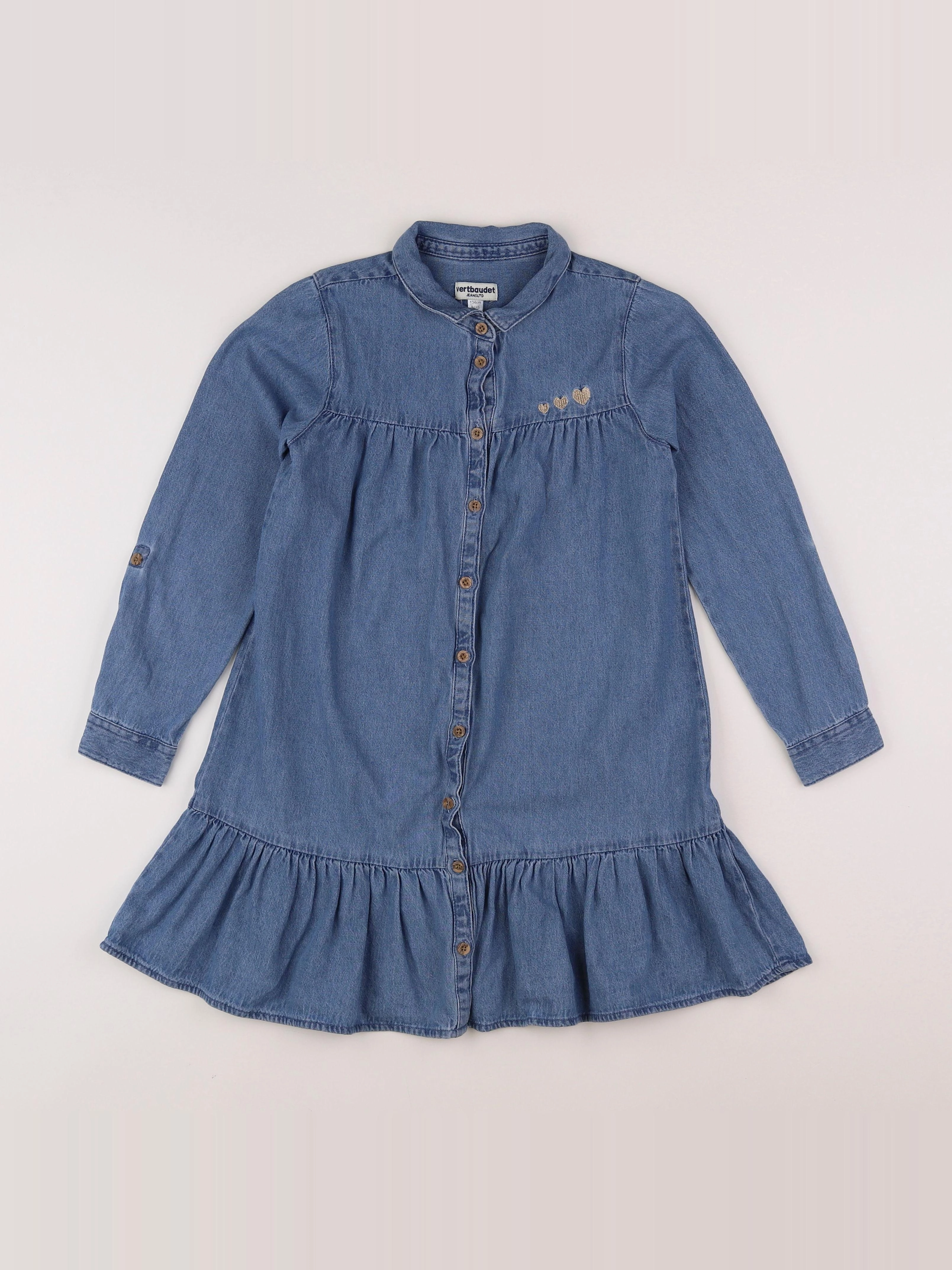 Vertbaudet - robe bleu - 9 ans