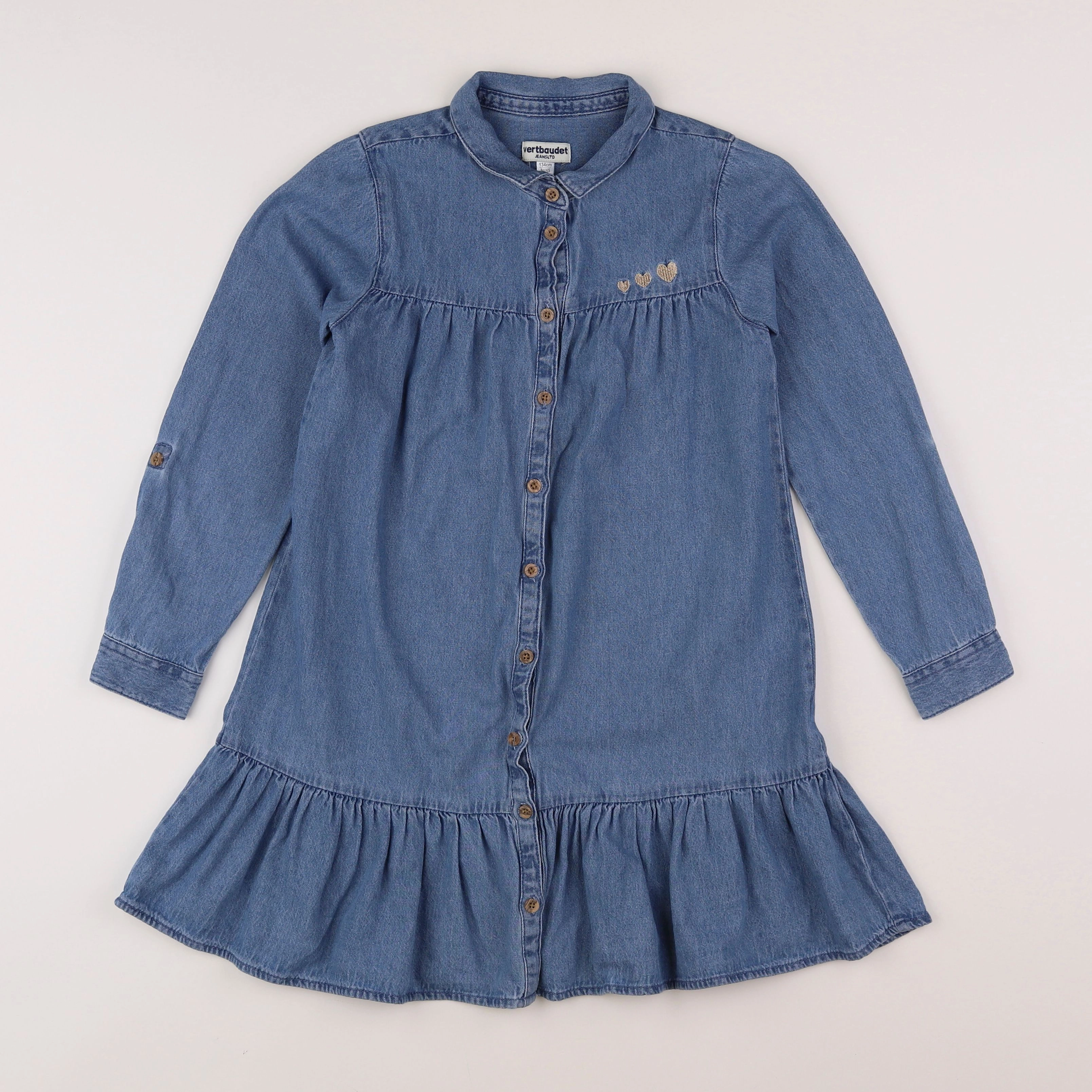 Vertbaudet - robe bleu - 9 ans