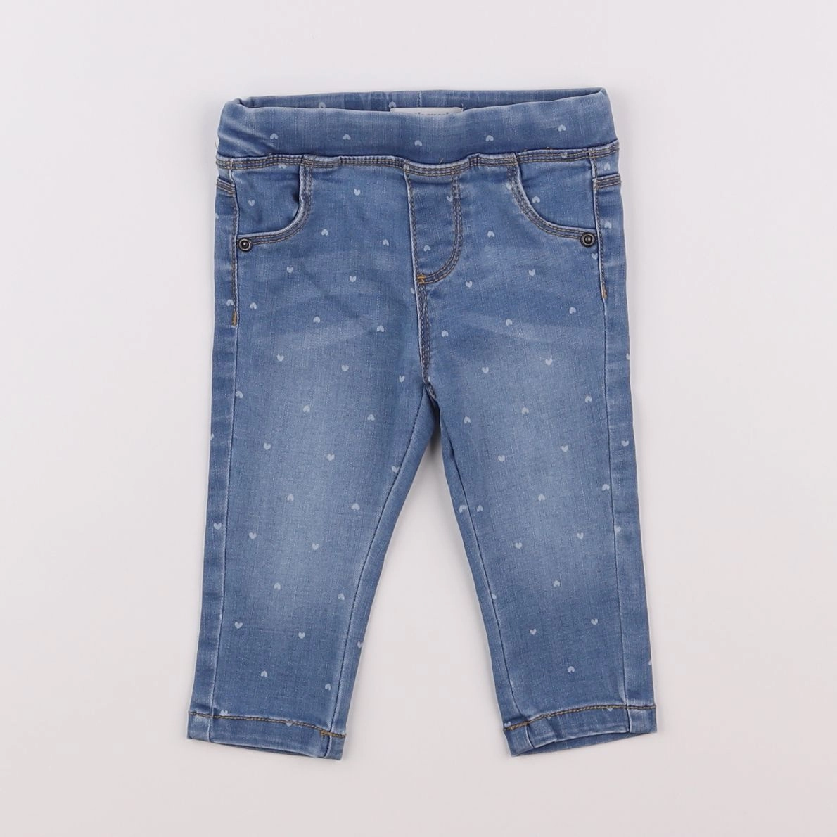 Vertbaudet - jegging bleu - 6 mois