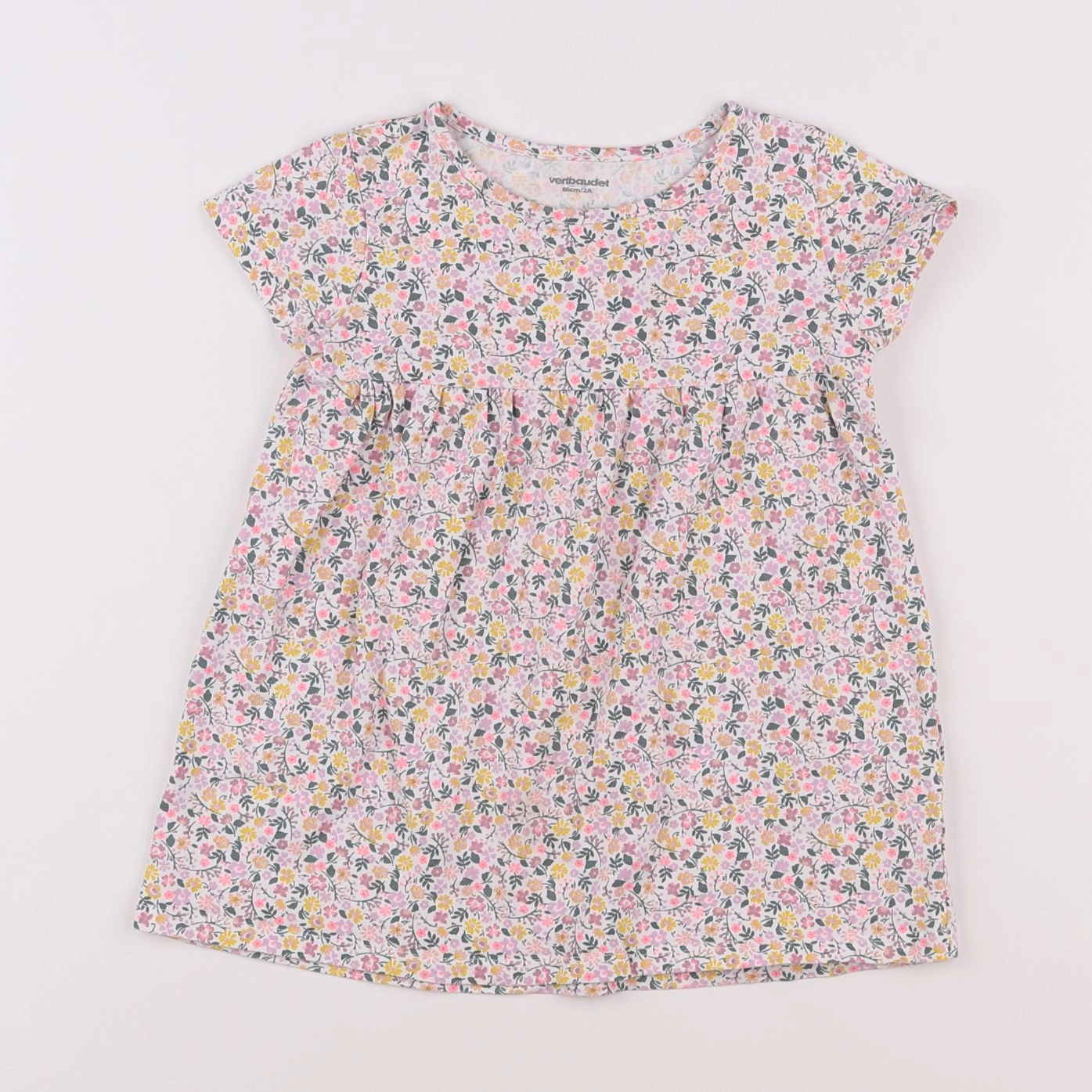 Vertbaudet - robe multicolore - 2 ans