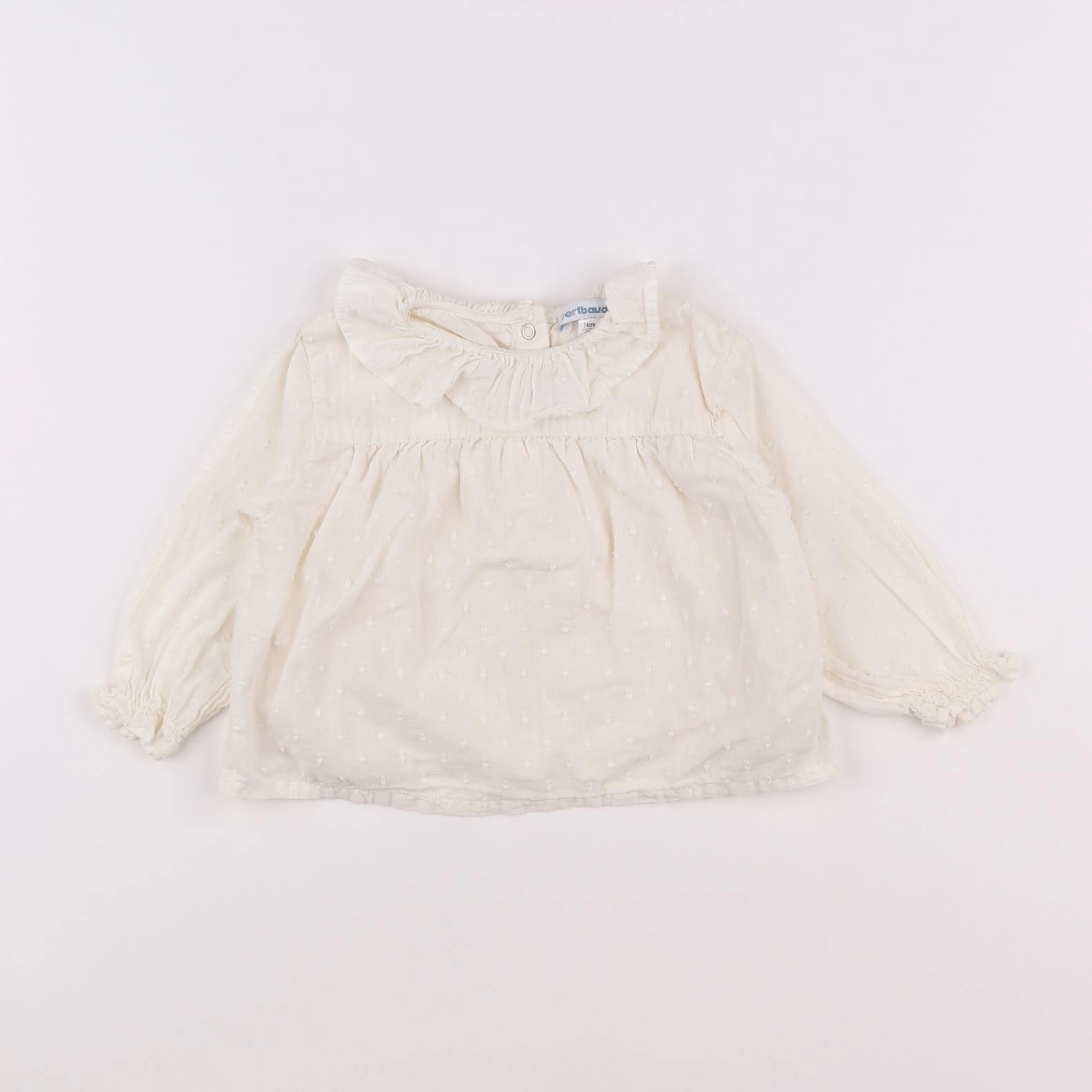 Vertbaudet - blouse beige - 12 mois
