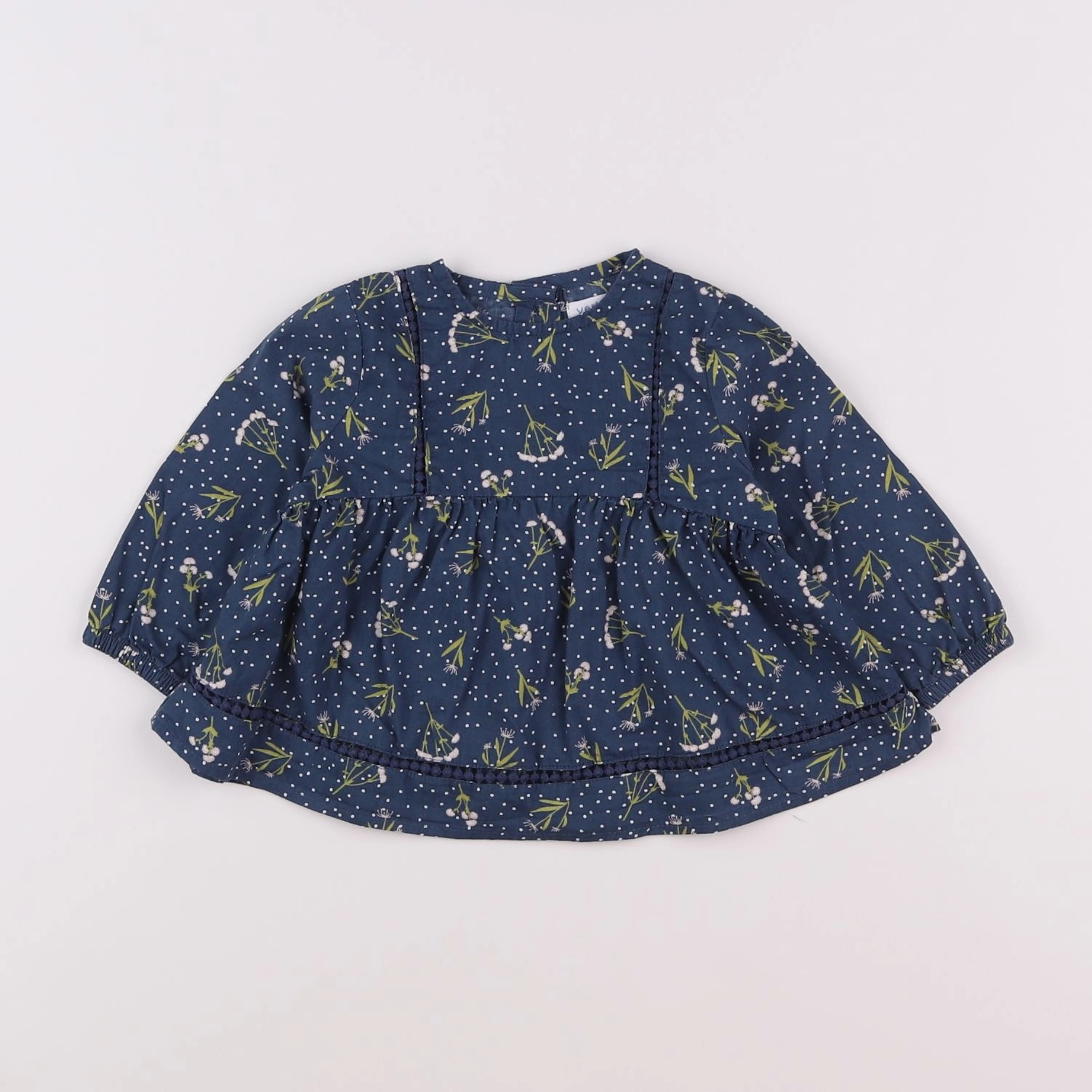 Vertbaudet - blouse bleu - 9 mois