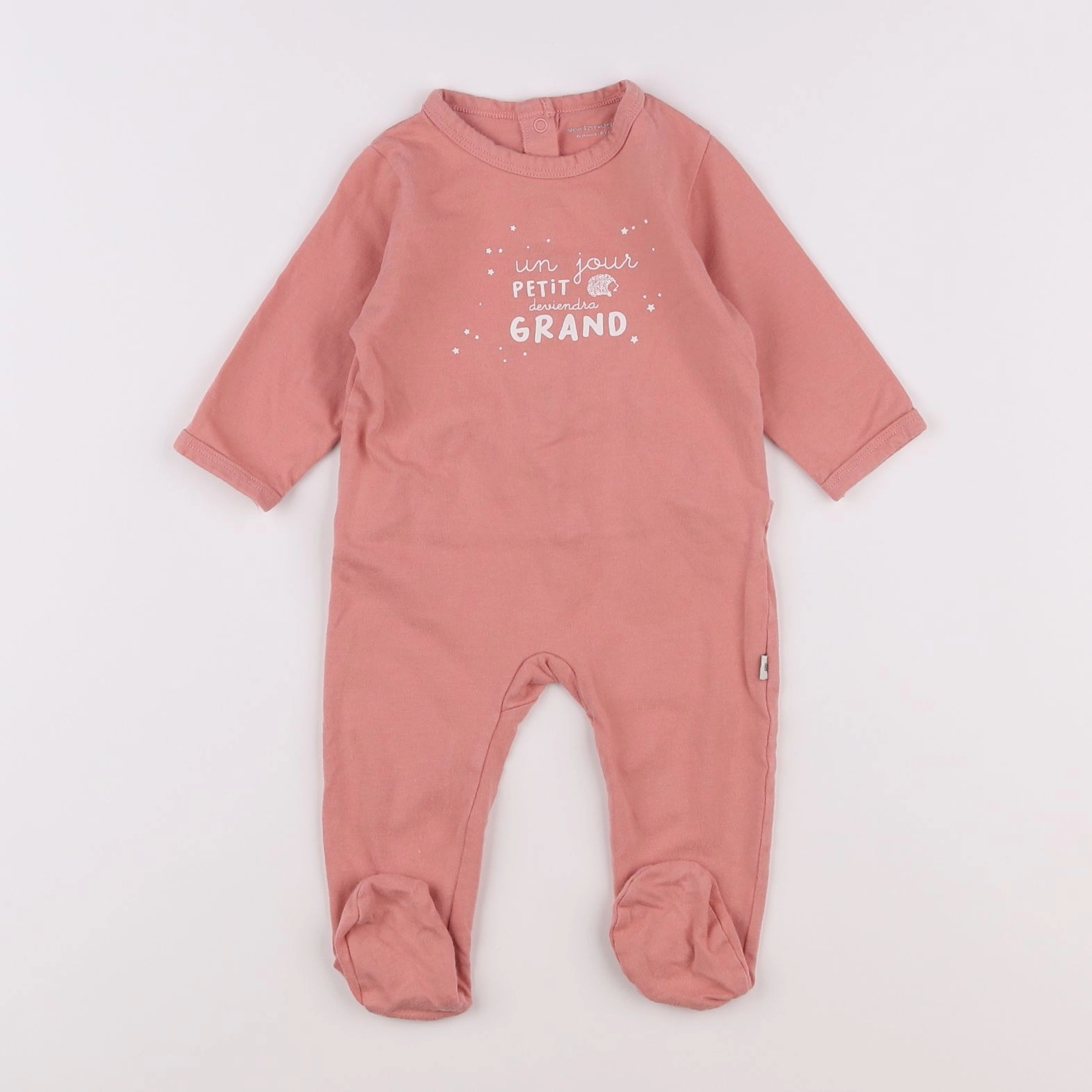 Vertbaudet - pyjama coton rose - 6 mois