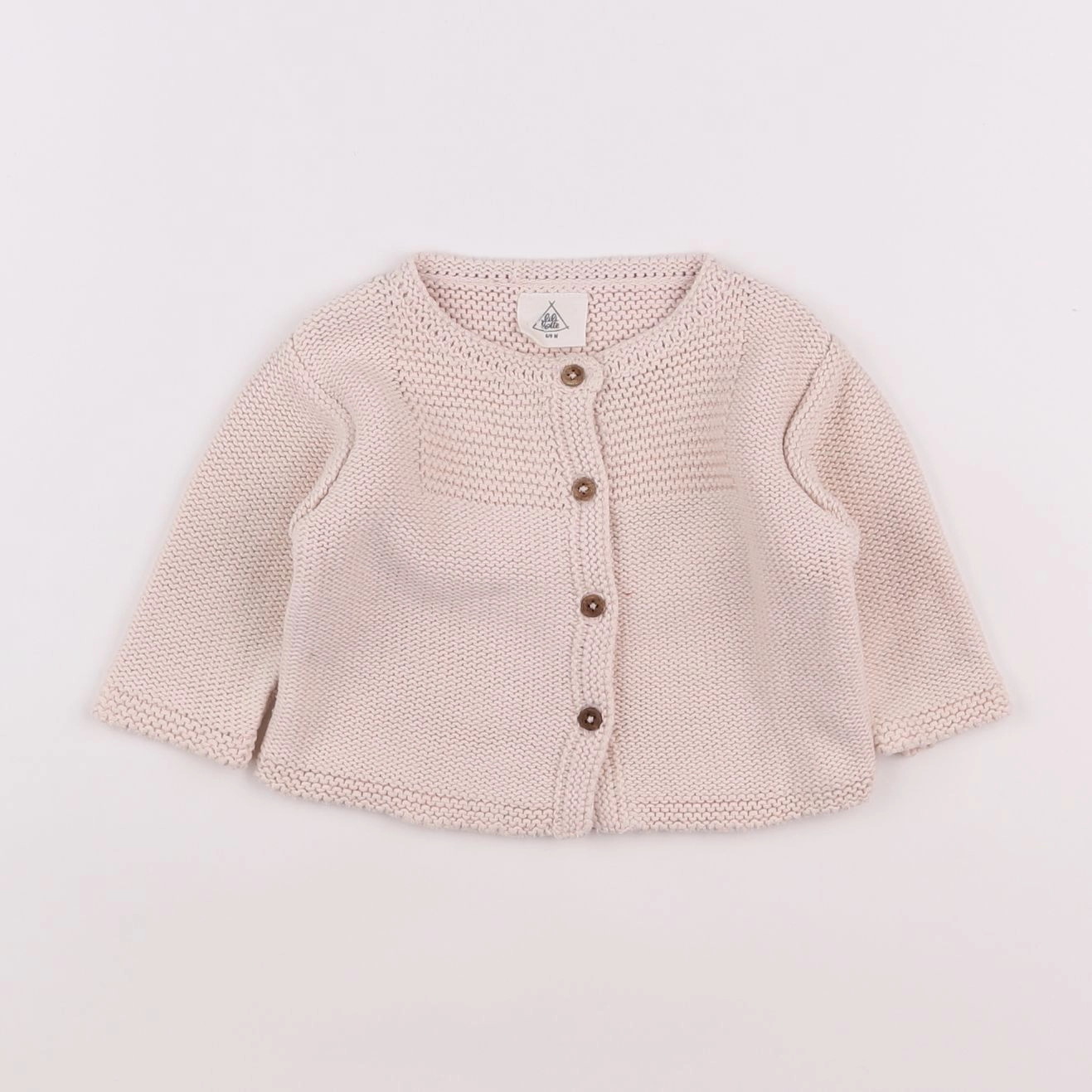 Lililotte - gilet rose - 6/9 mois