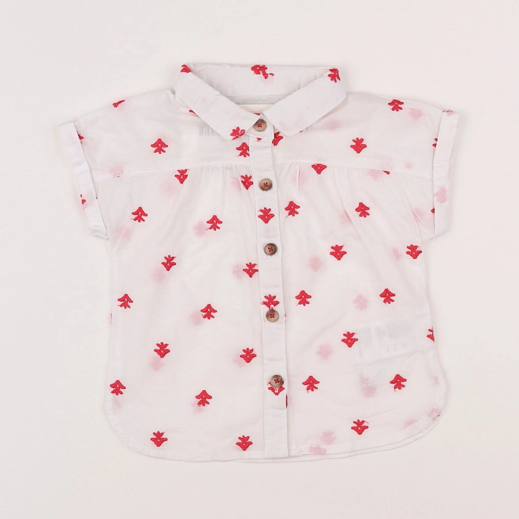 Vertbaudet - chemise blanc - 9 mois