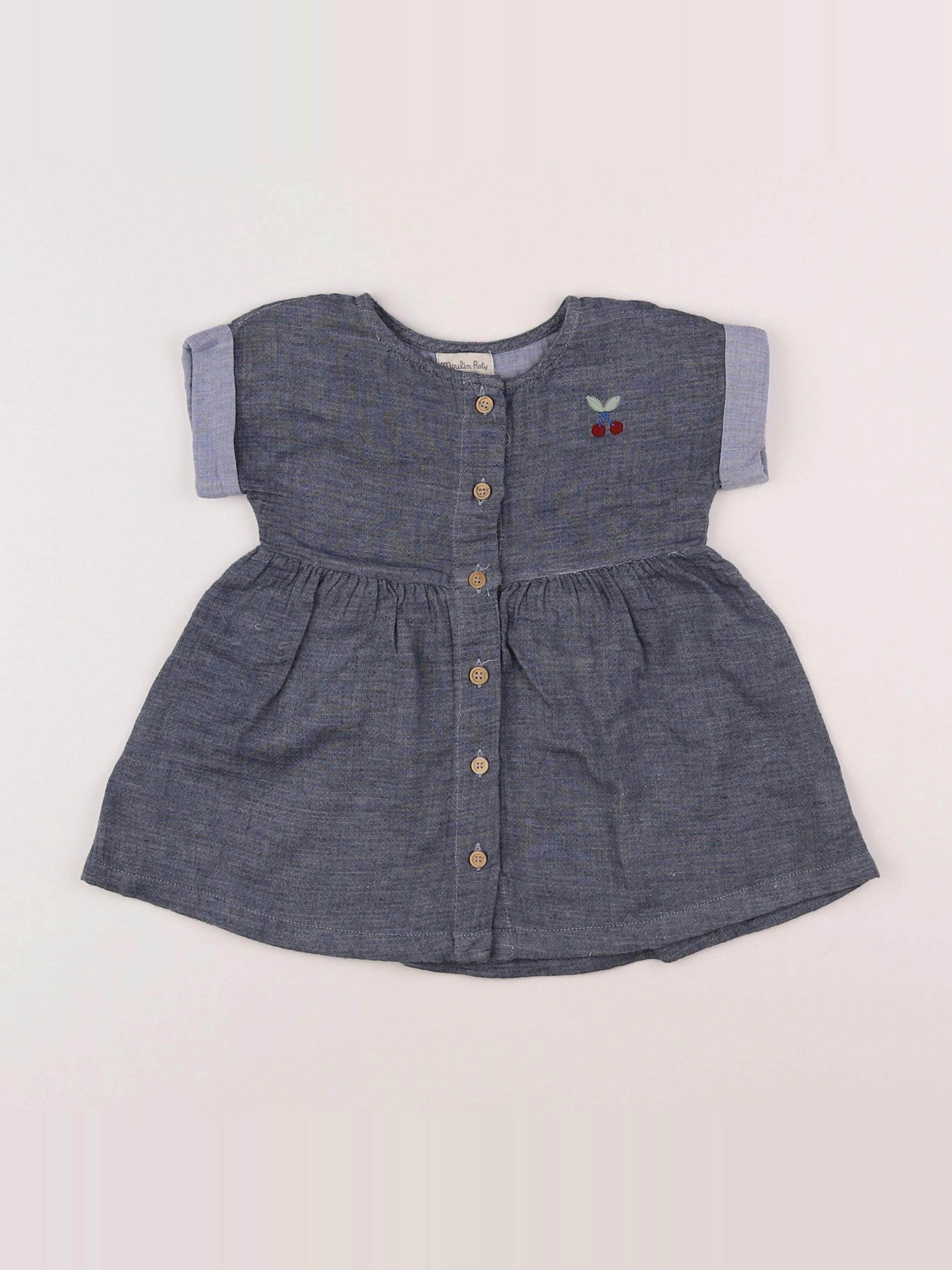 Moulin Roty - robe bleu - 12 mois