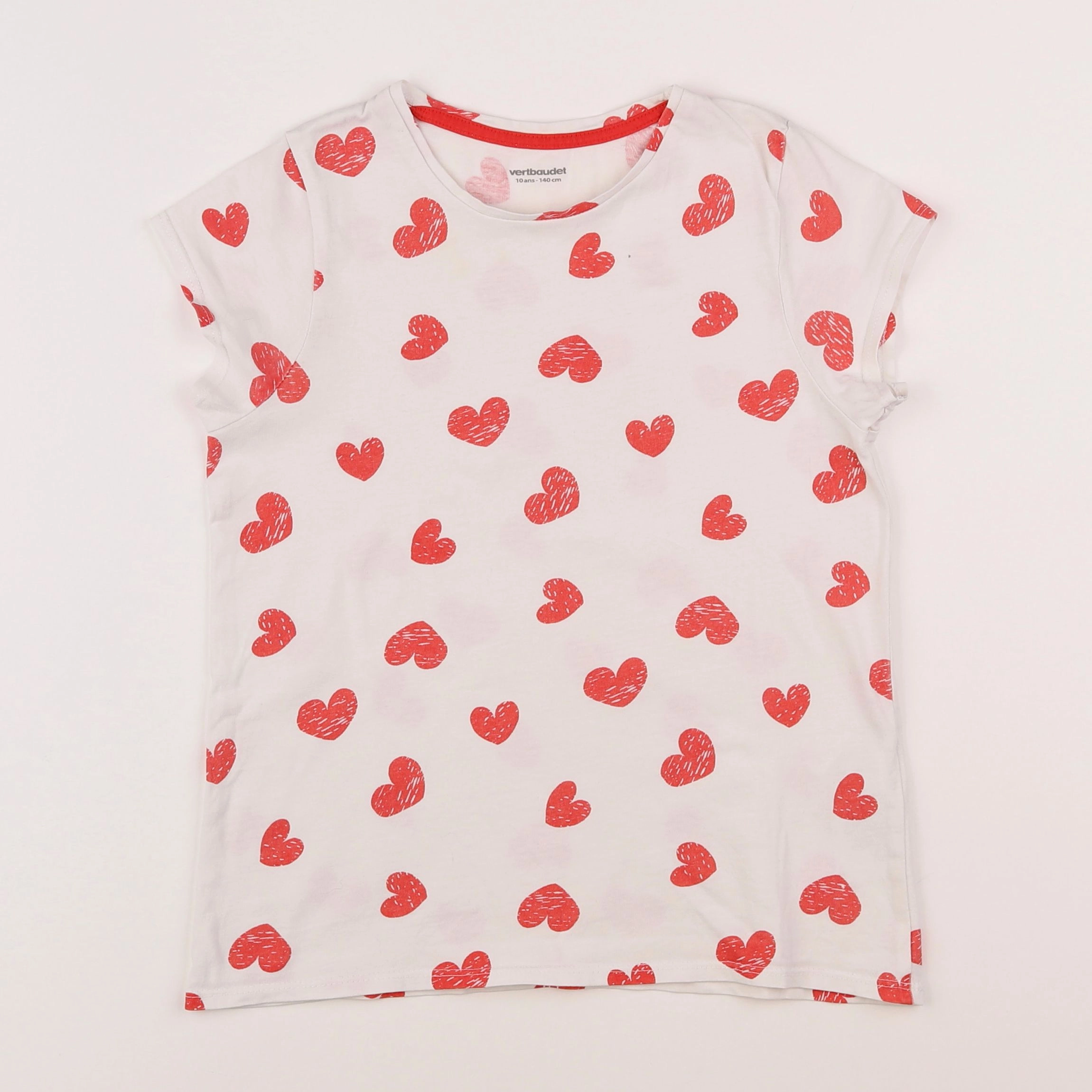 Vertbaudet - tee-shirt blanc - 10 ans