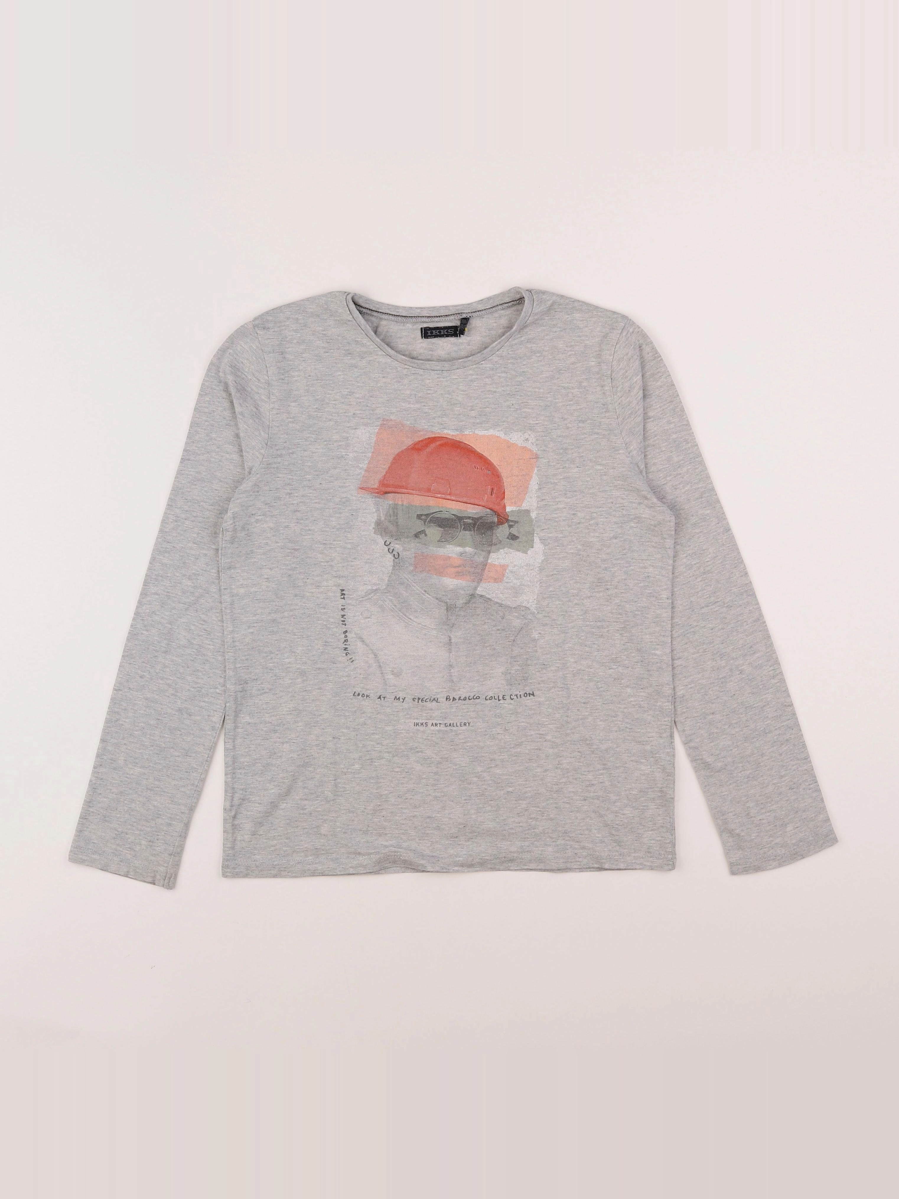 IKKS - tee-shirt gris - 10 ans
