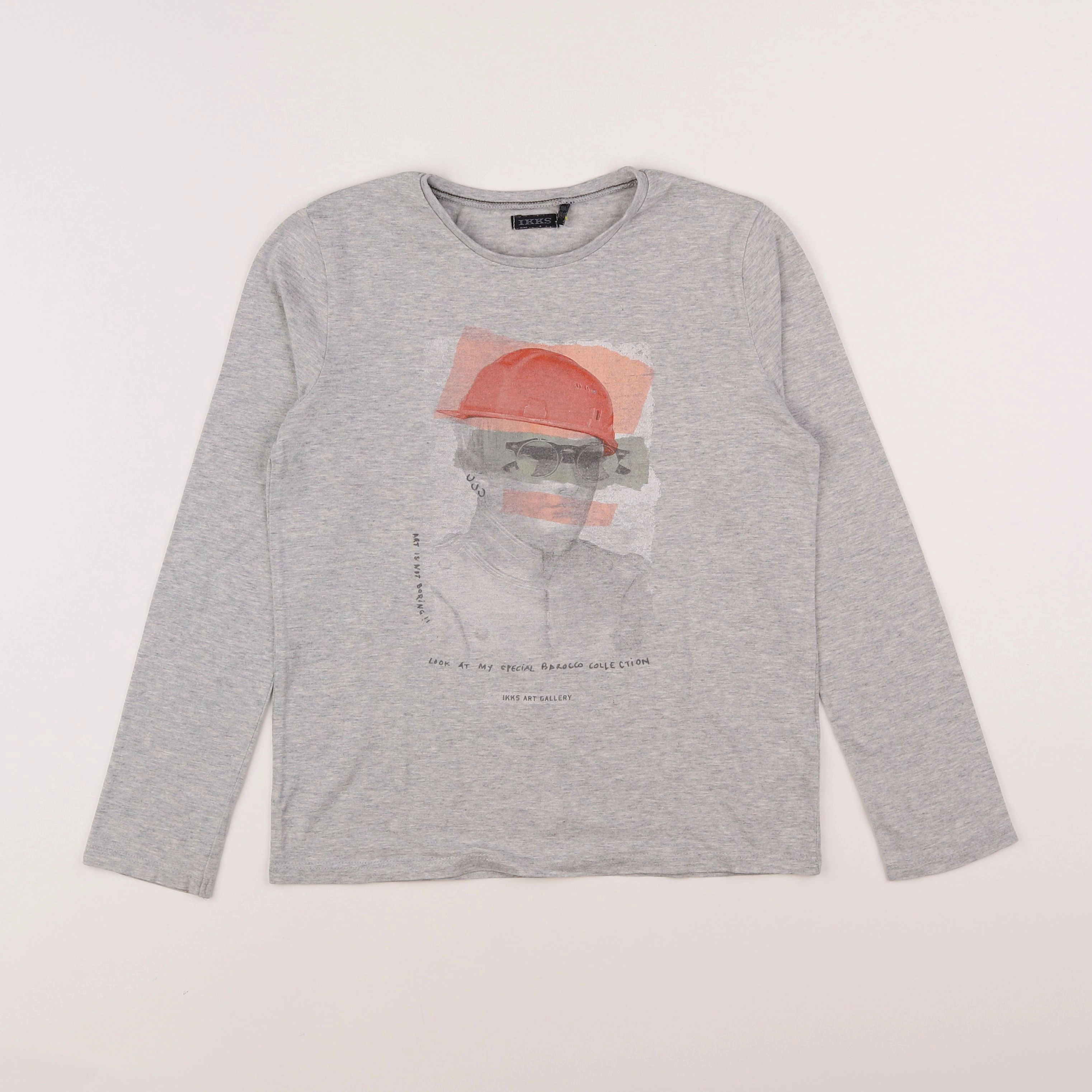 IKKS - tee-shirt gris - 10 ans