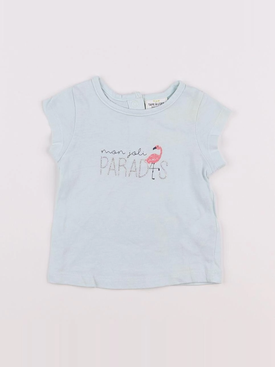 Tape à l'oeil - tee-shirt bleu - 3 mois