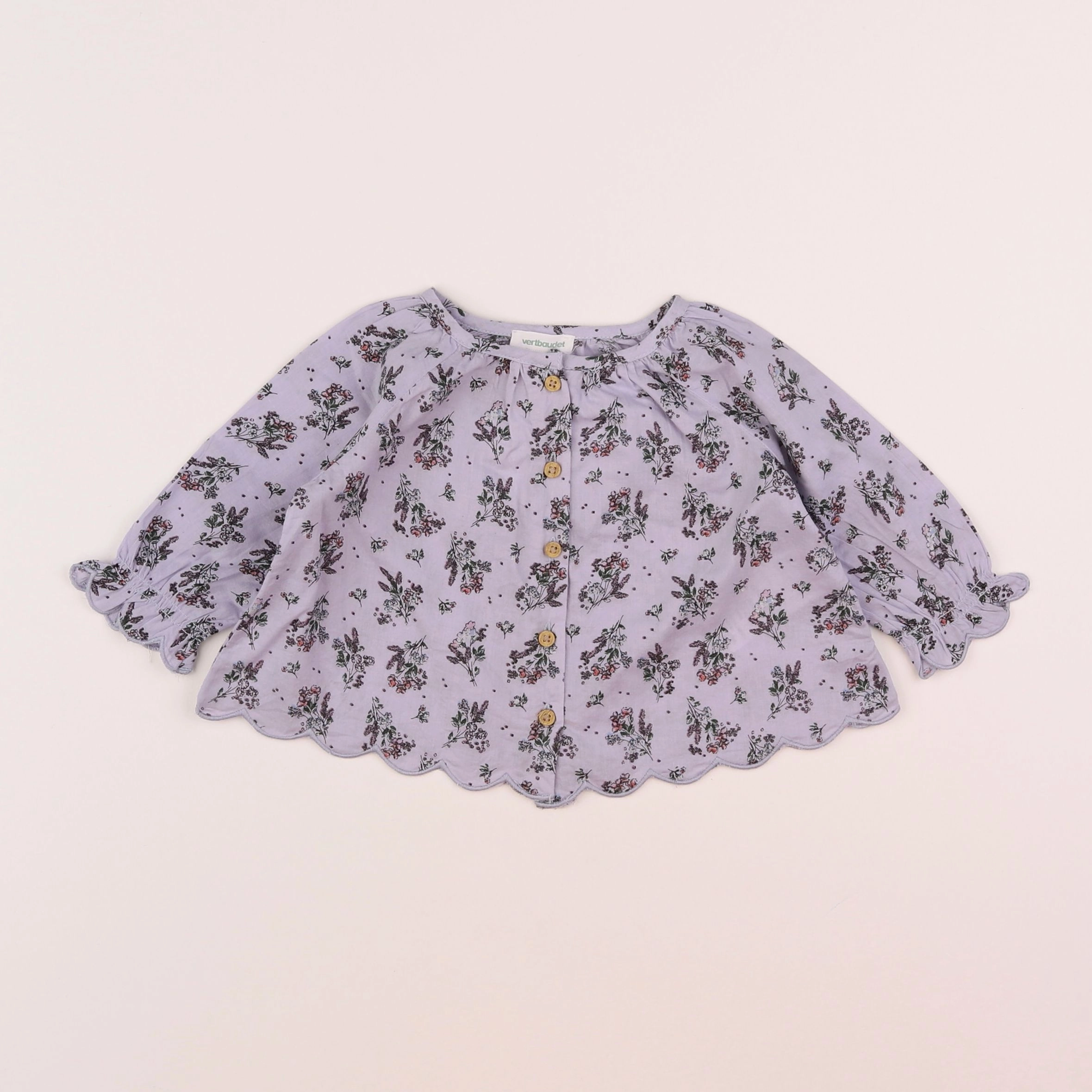Vertbaudet - blouse bleu - 6 mois