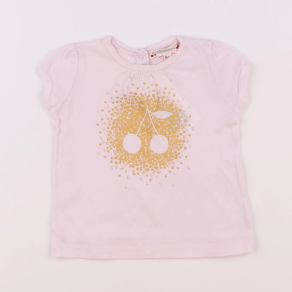 Bonpoint - tee-shirt rose - 6 mois