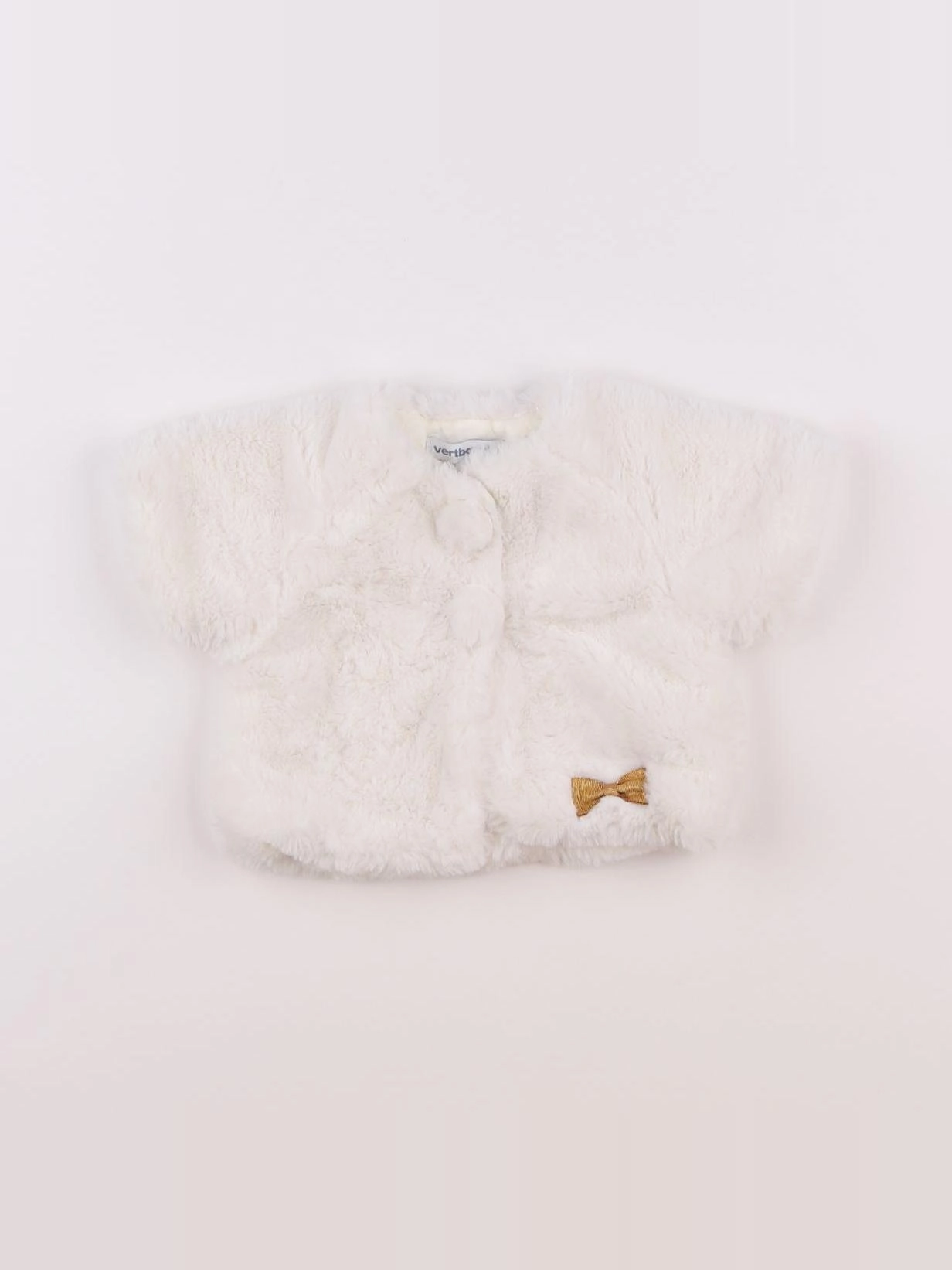 Vertbaudet - gilet blanc - 6 mois