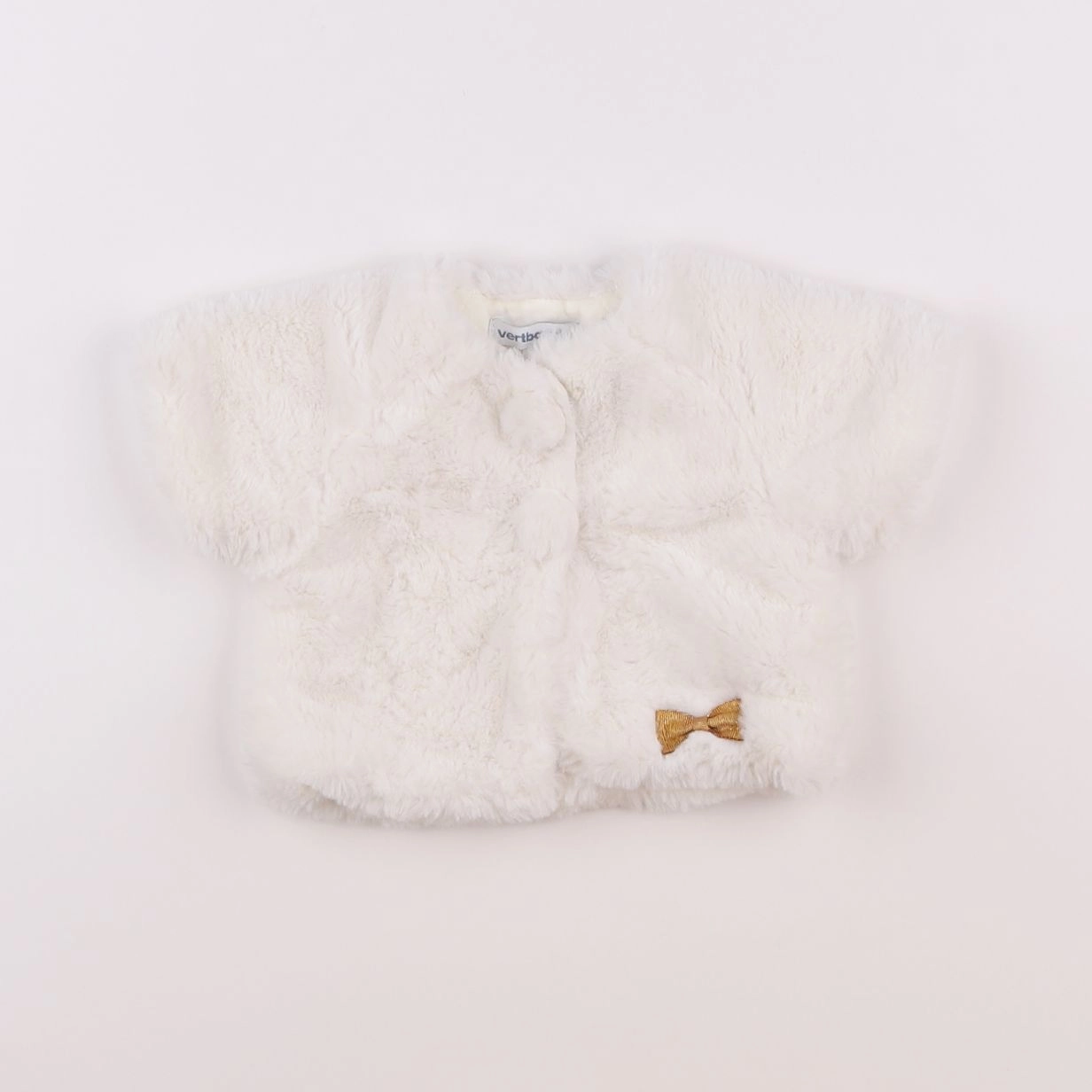 Vertbaudet - gilet blanc - 6 mois