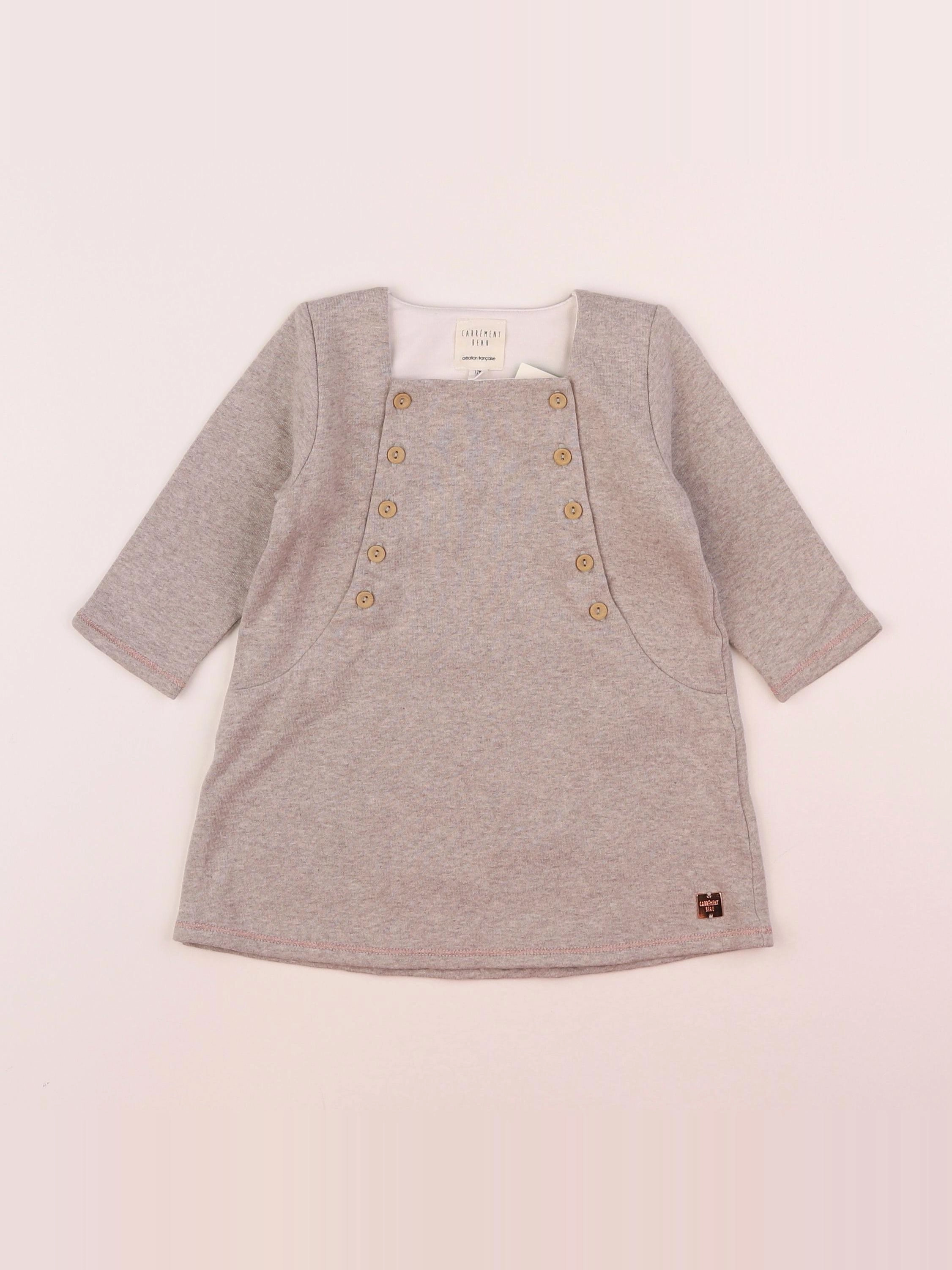 Carrément Beau - robe beige - 12 mois