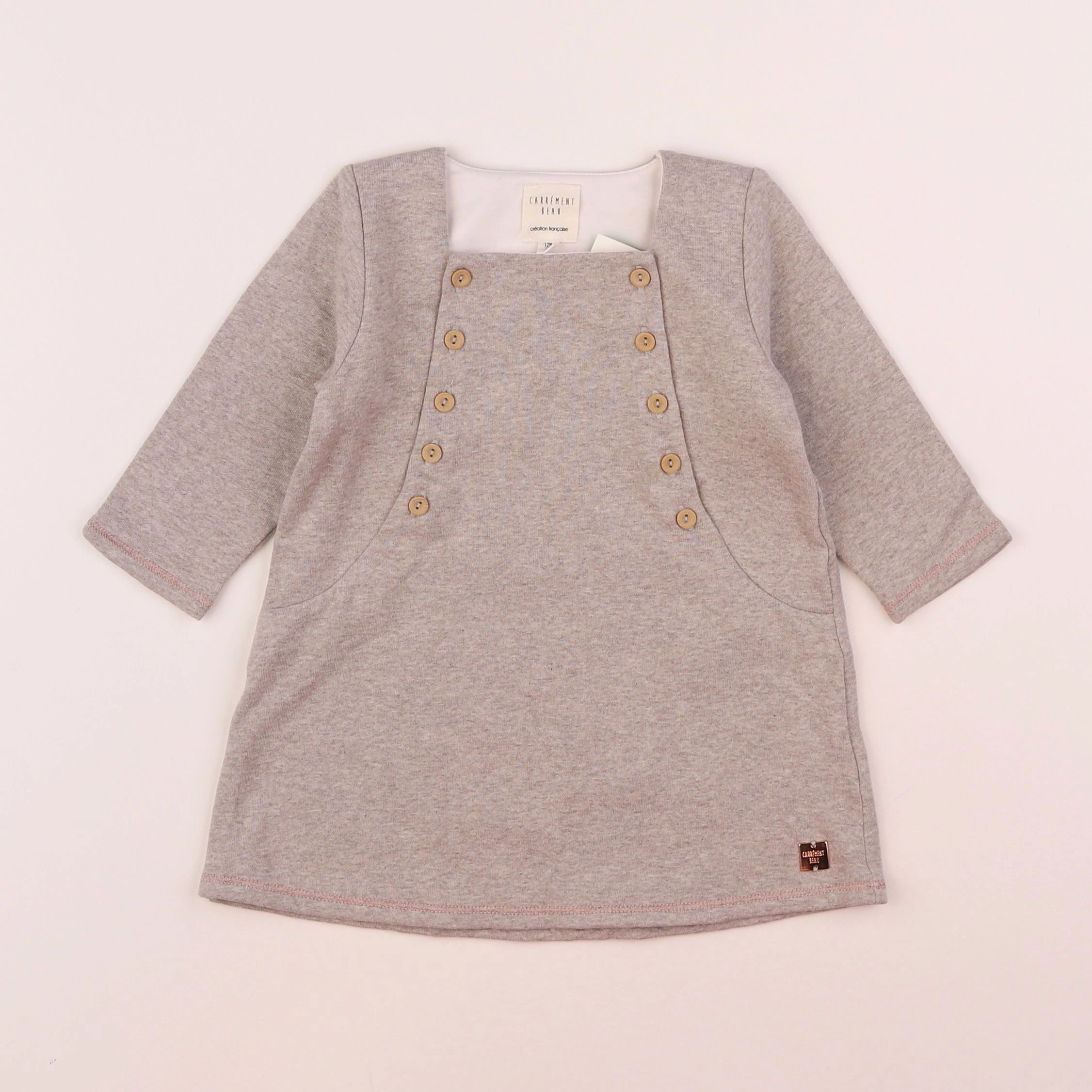 Carrément Beau - robe beige - 12 mois