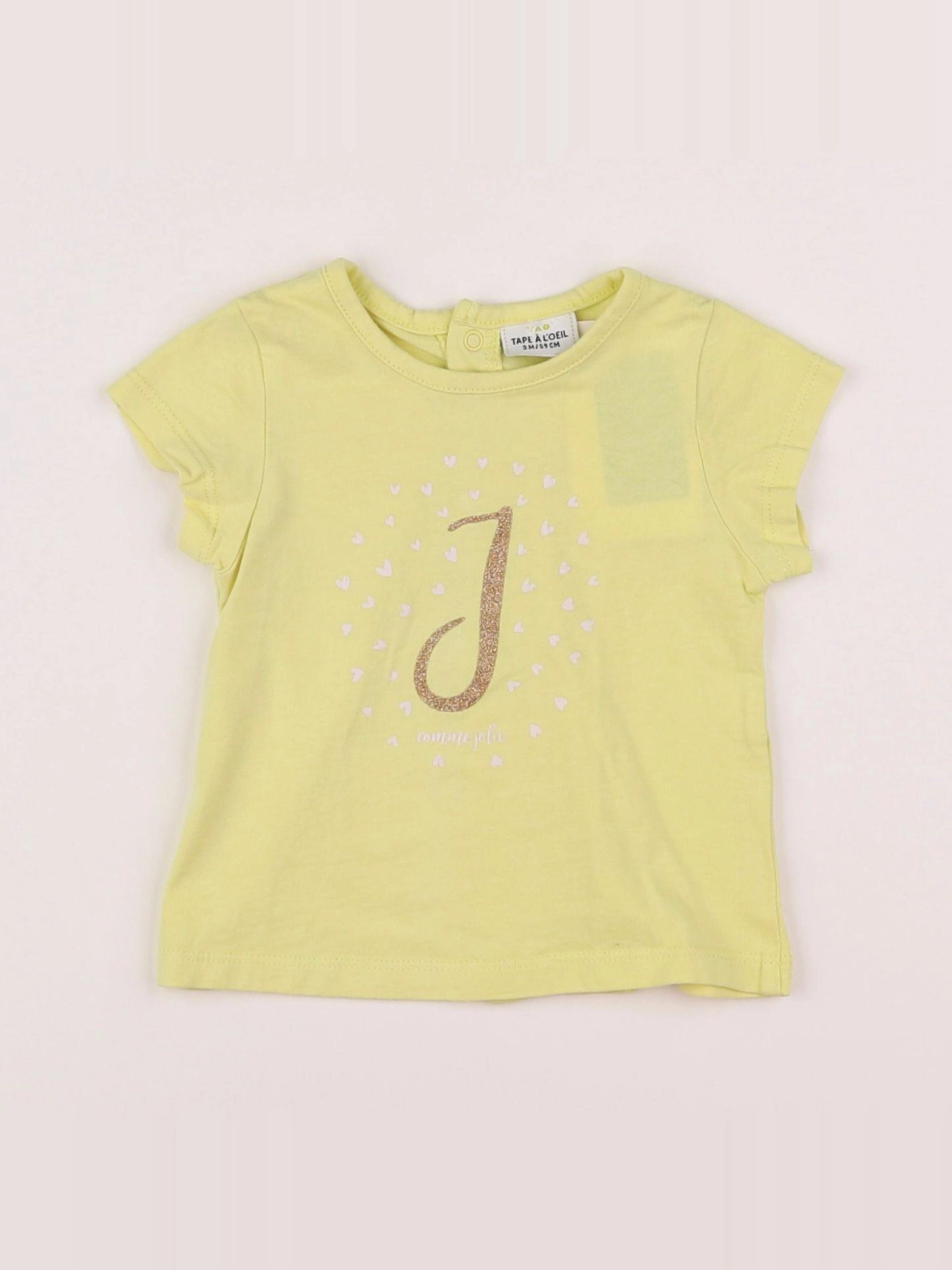 Tape à l'oeil - tee-shirt jaune - 3 mois