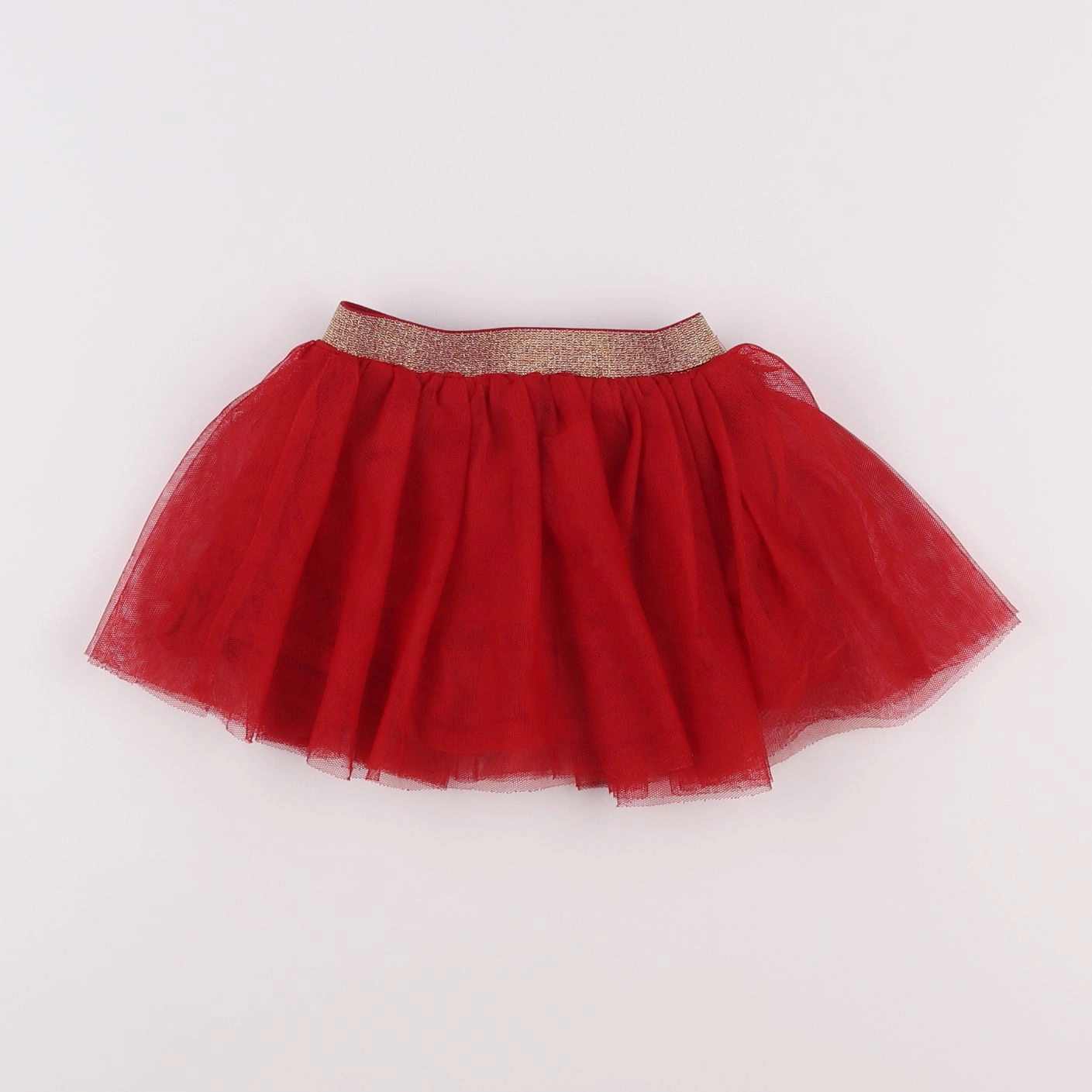Vertbaudet - jupe rouge - 18 mois