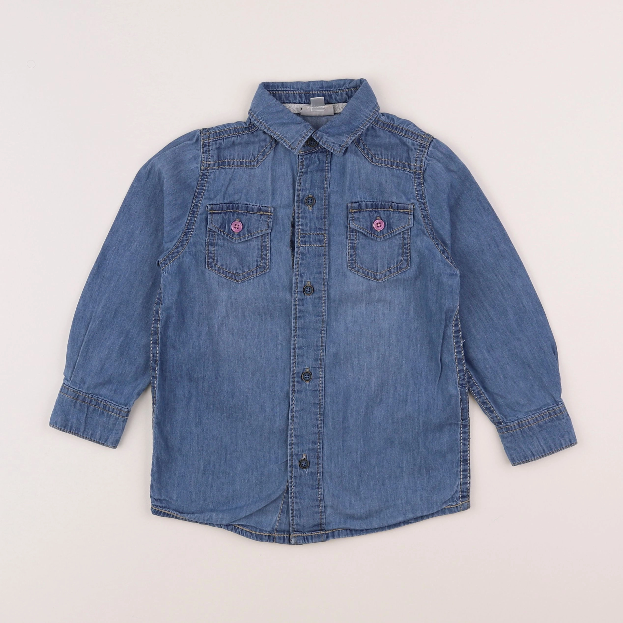 Vertbaudet - chemise bleu - 4 ans