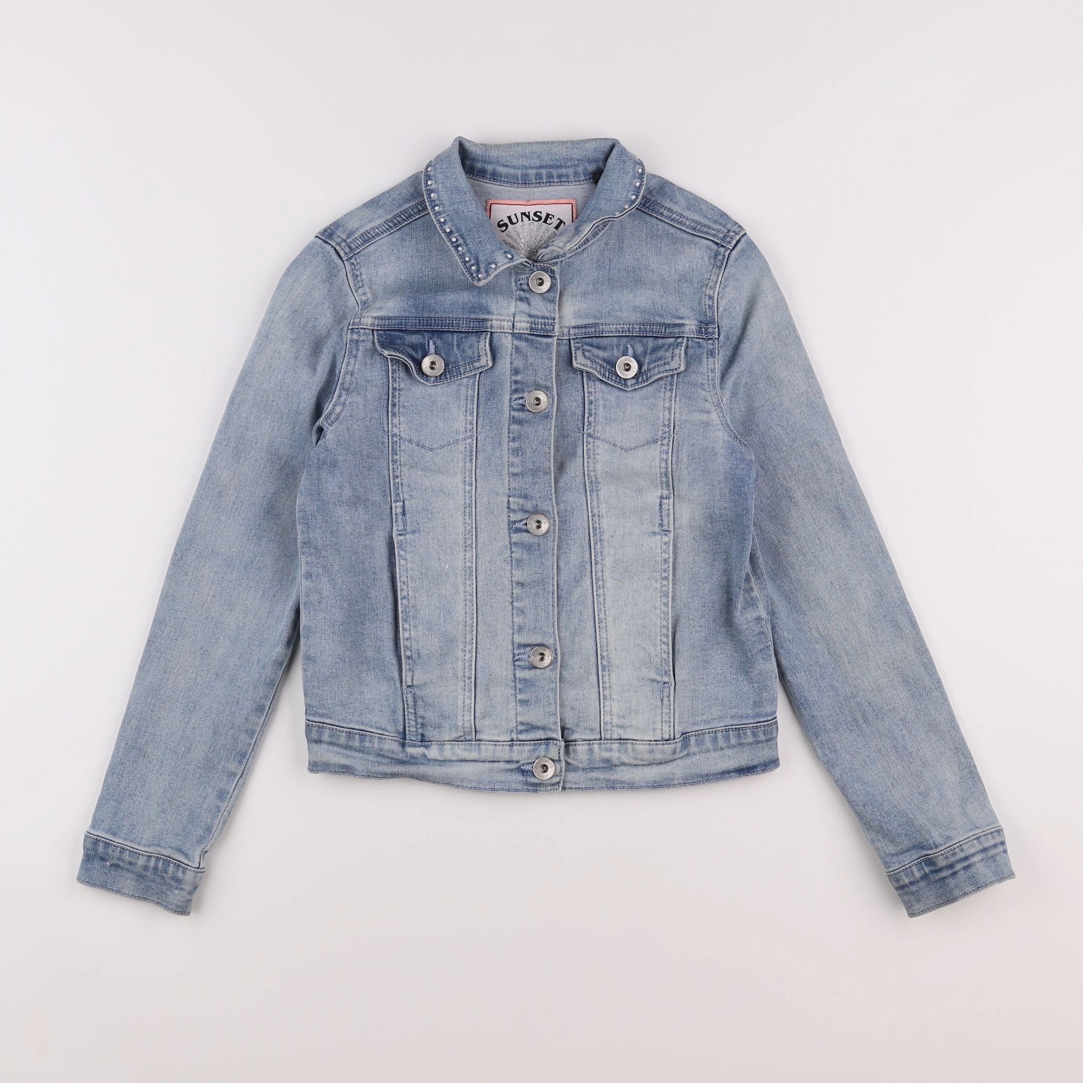 IKKS - veste imprimé au dos bleu - 10 ans
