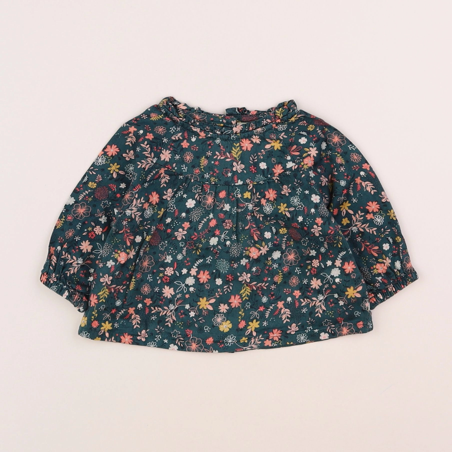Tape à l'oeil - blouse vert - 3 mois