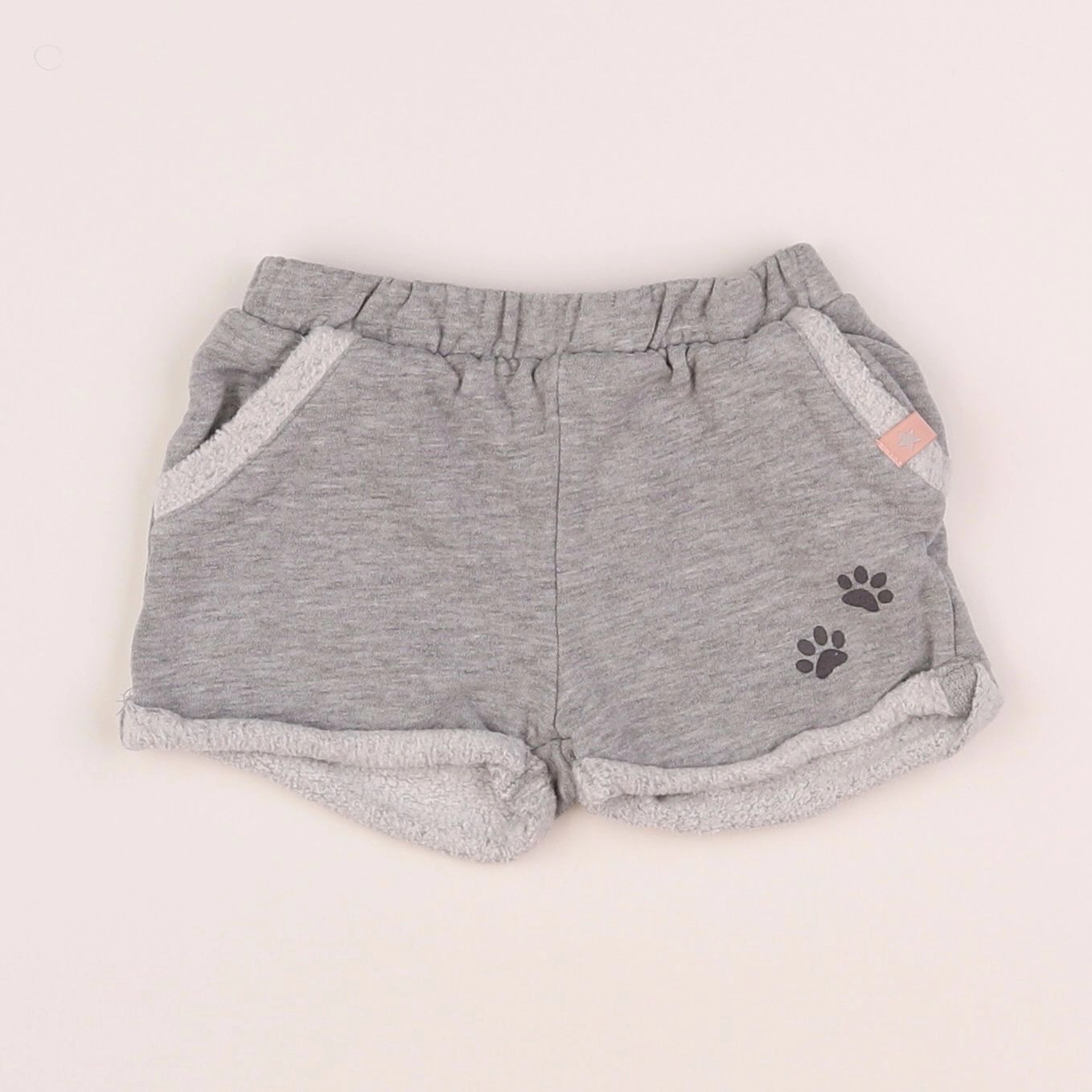 Vertbaudet - short gris - 12 mois
