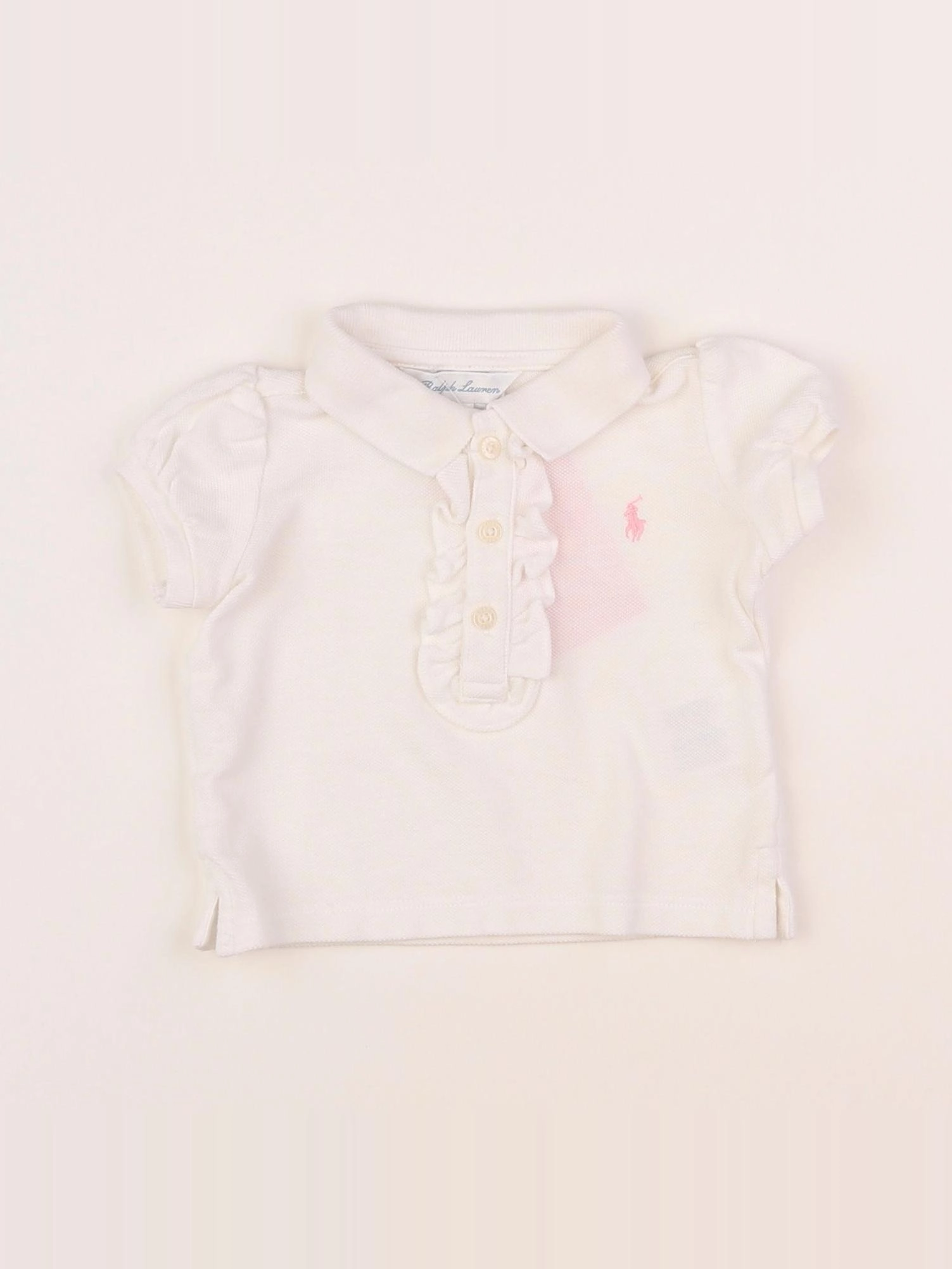 Ralph Lauren - polo blanc - 3 mois