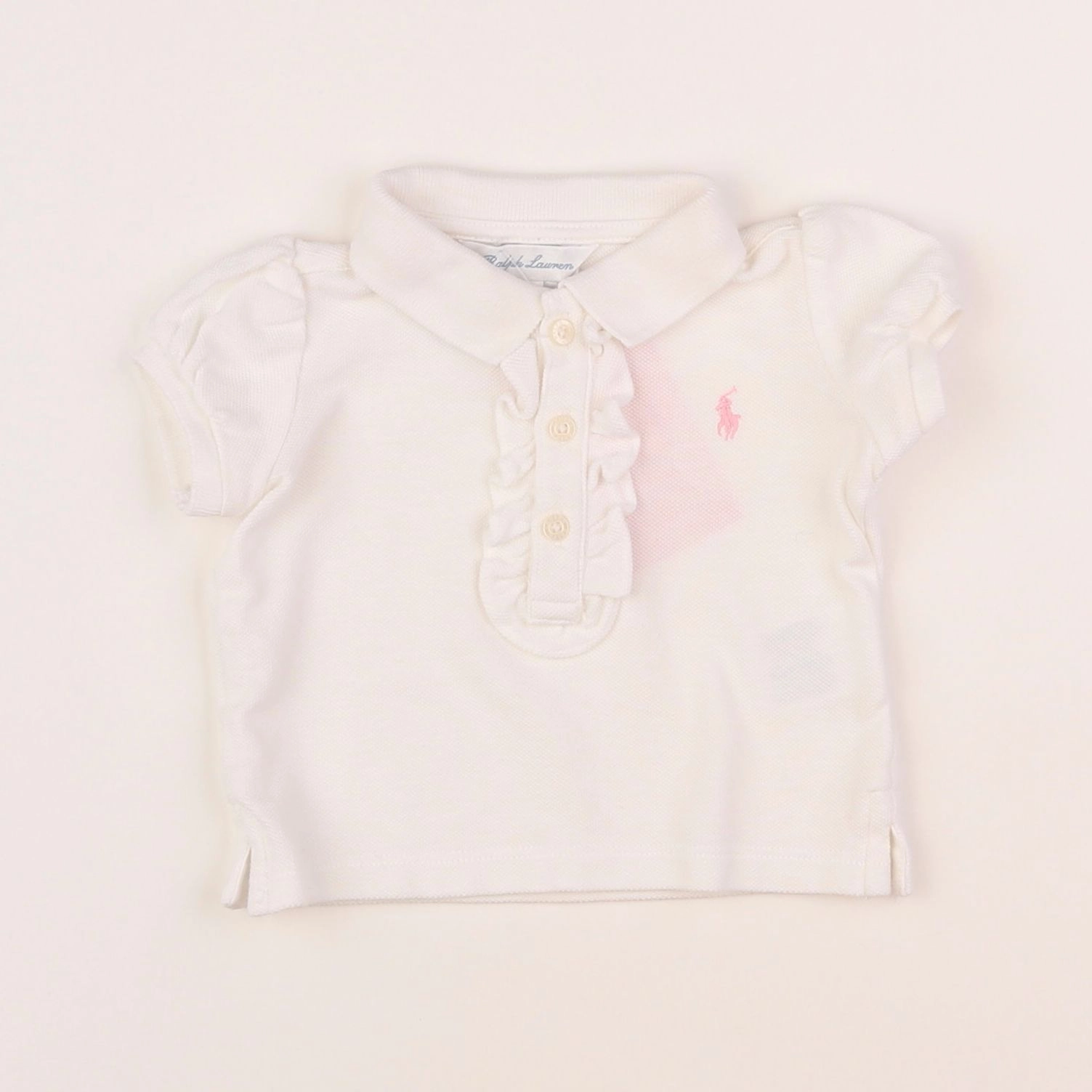 Ralph Lauren - polo blanc - 3 mois