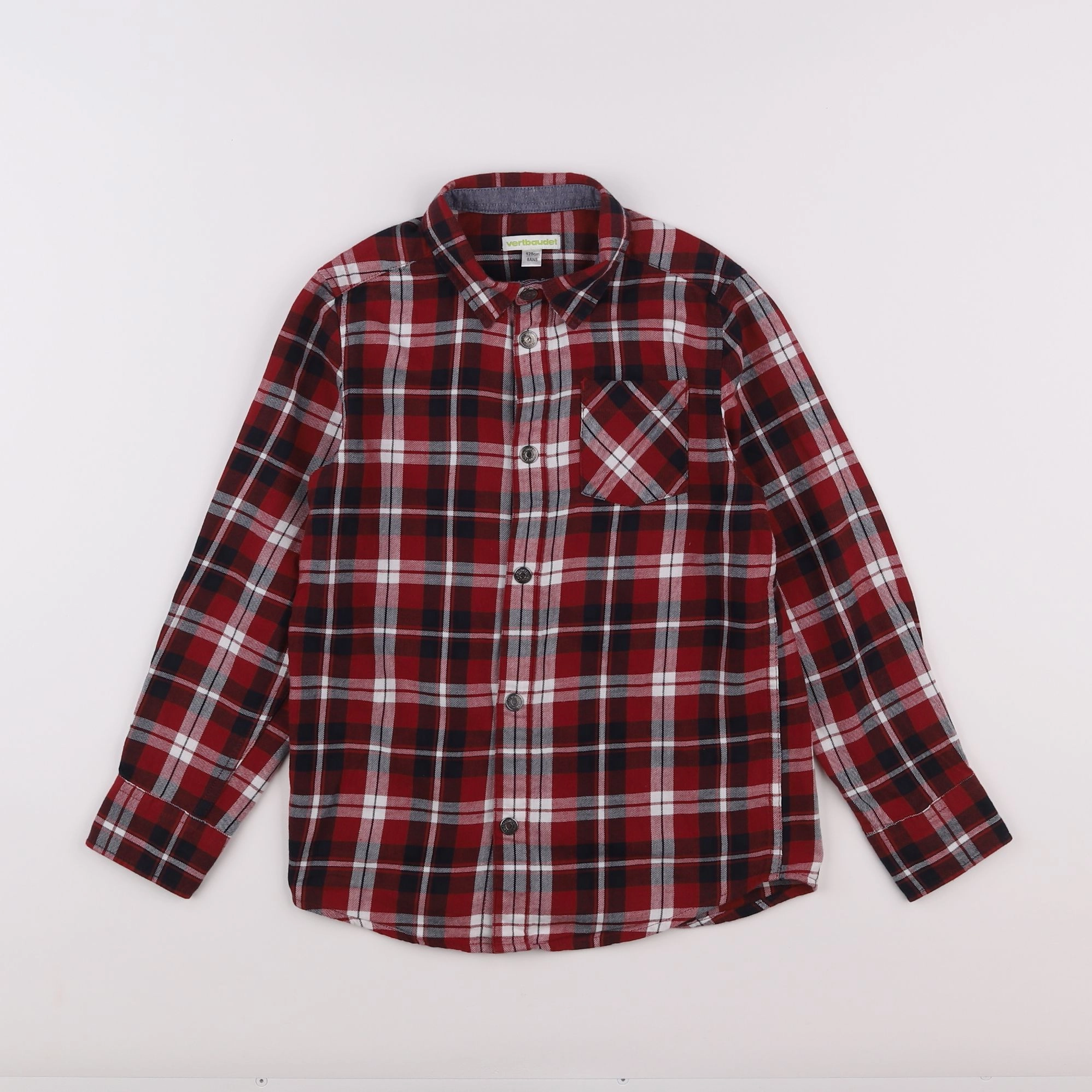 Vertbaudet - chemise imprimé au dos multicolore - 8 ans