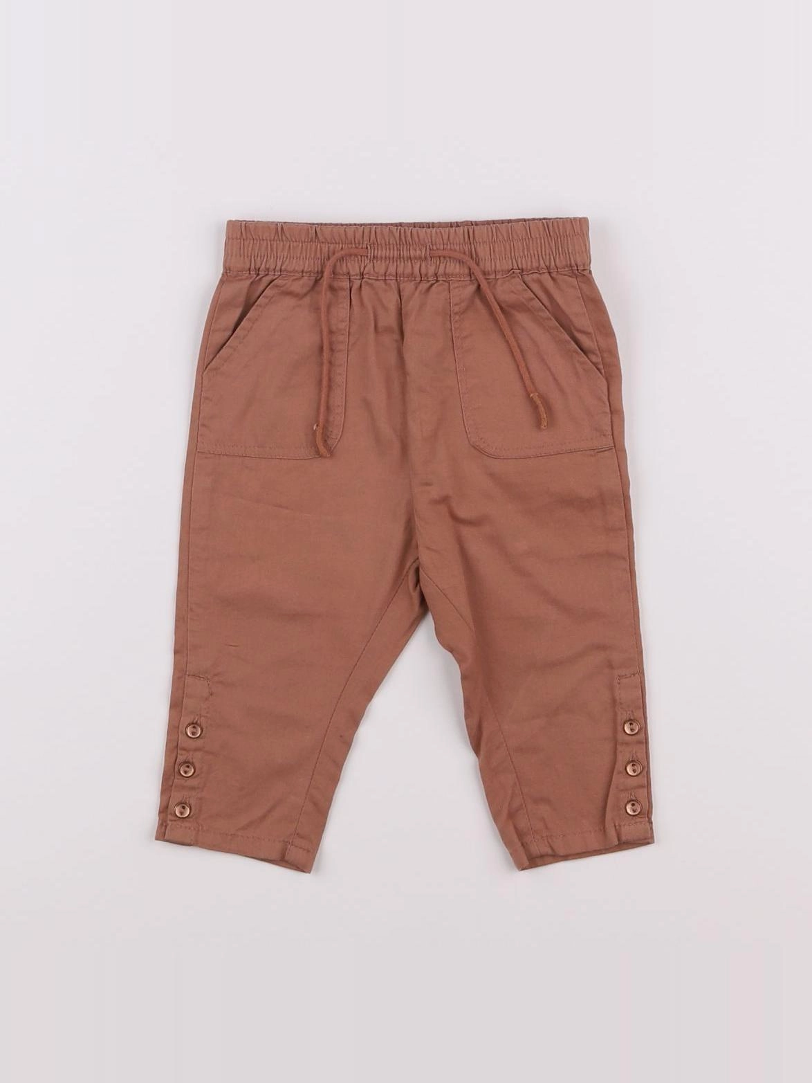 Vertbaudet - pantalon marron - 9 mois
