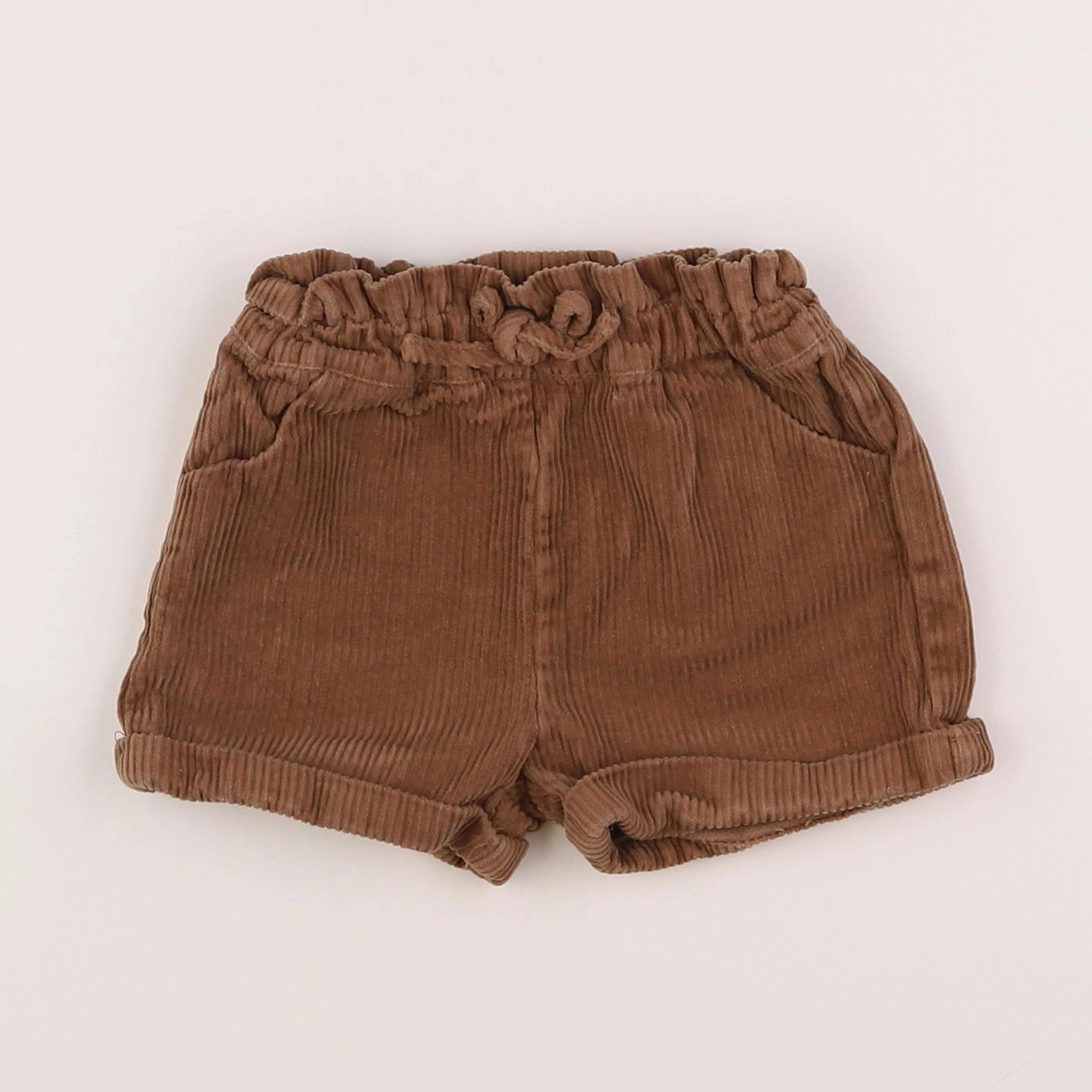 Vertbaudet - short marron - 12 mois