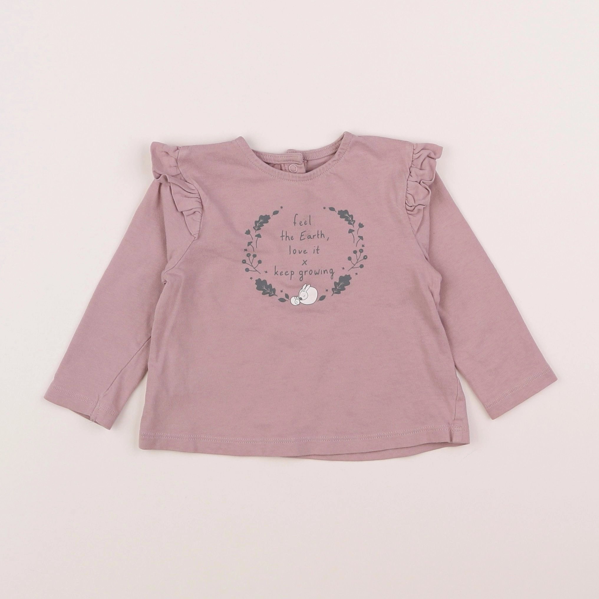 Vertbaudet - tee-shirt violet - 12 mois