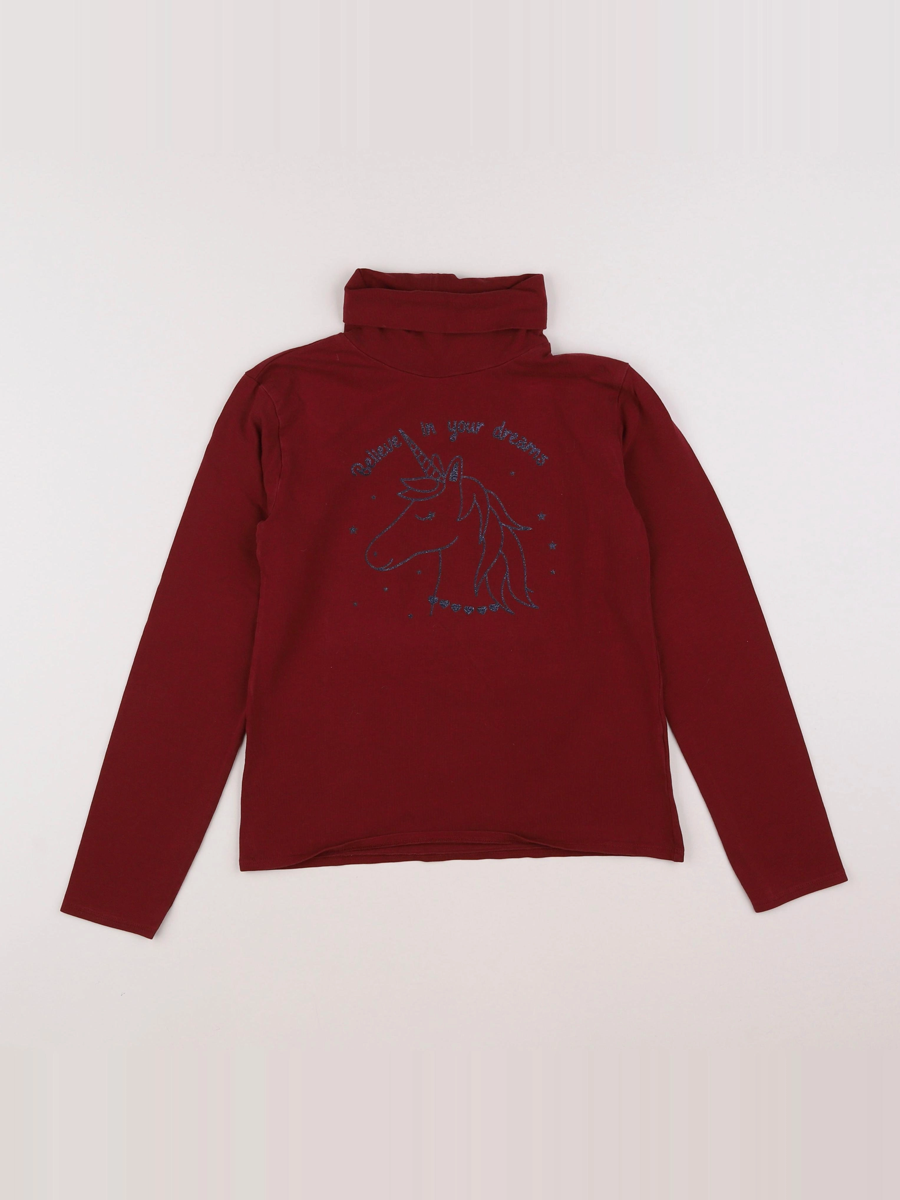 Vertbaudet - sous-pull rouge - 10 ans