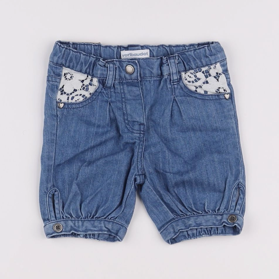 Vertbaudet - short bleu - 9 mois