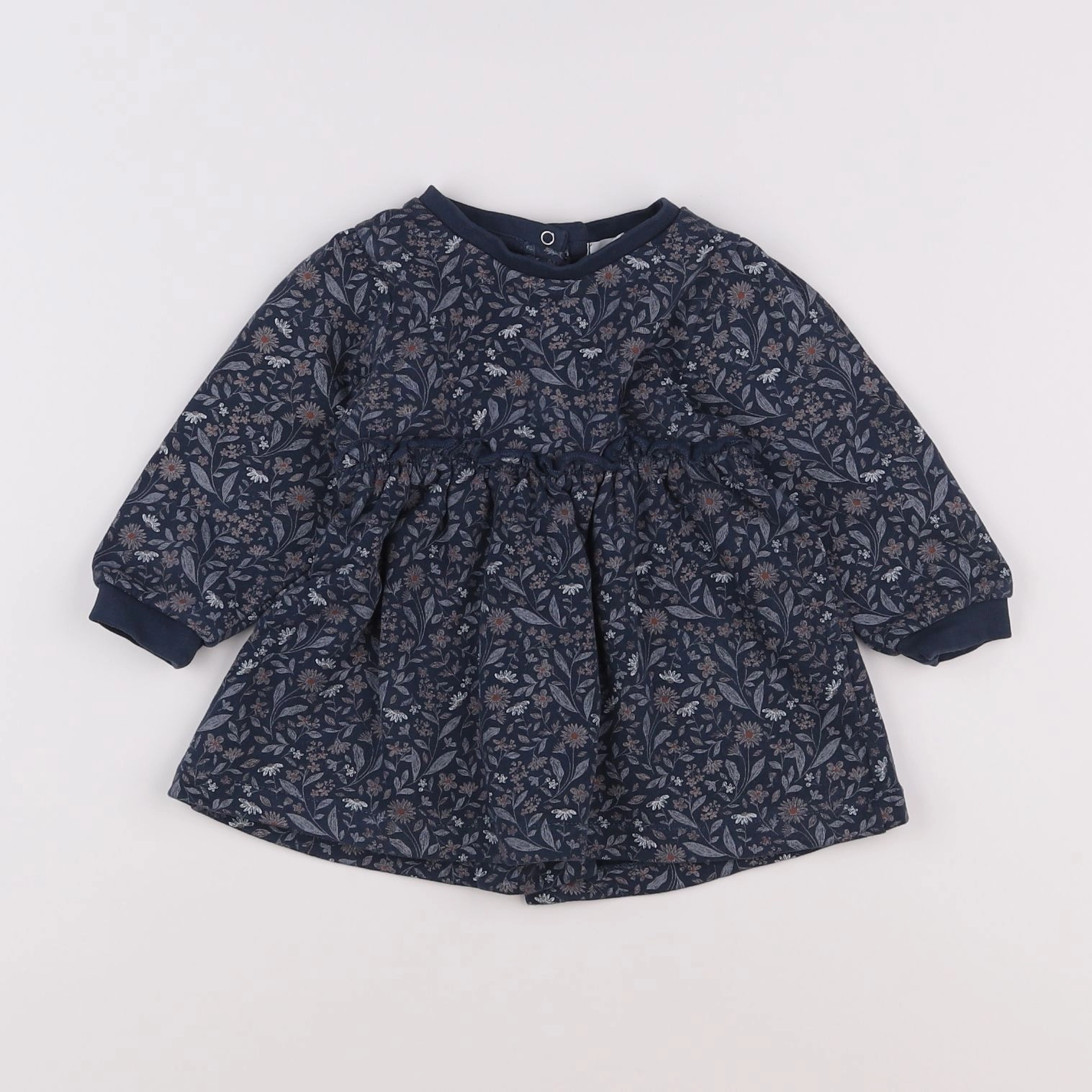 Vertbaudet - robe bleu - 12 mois