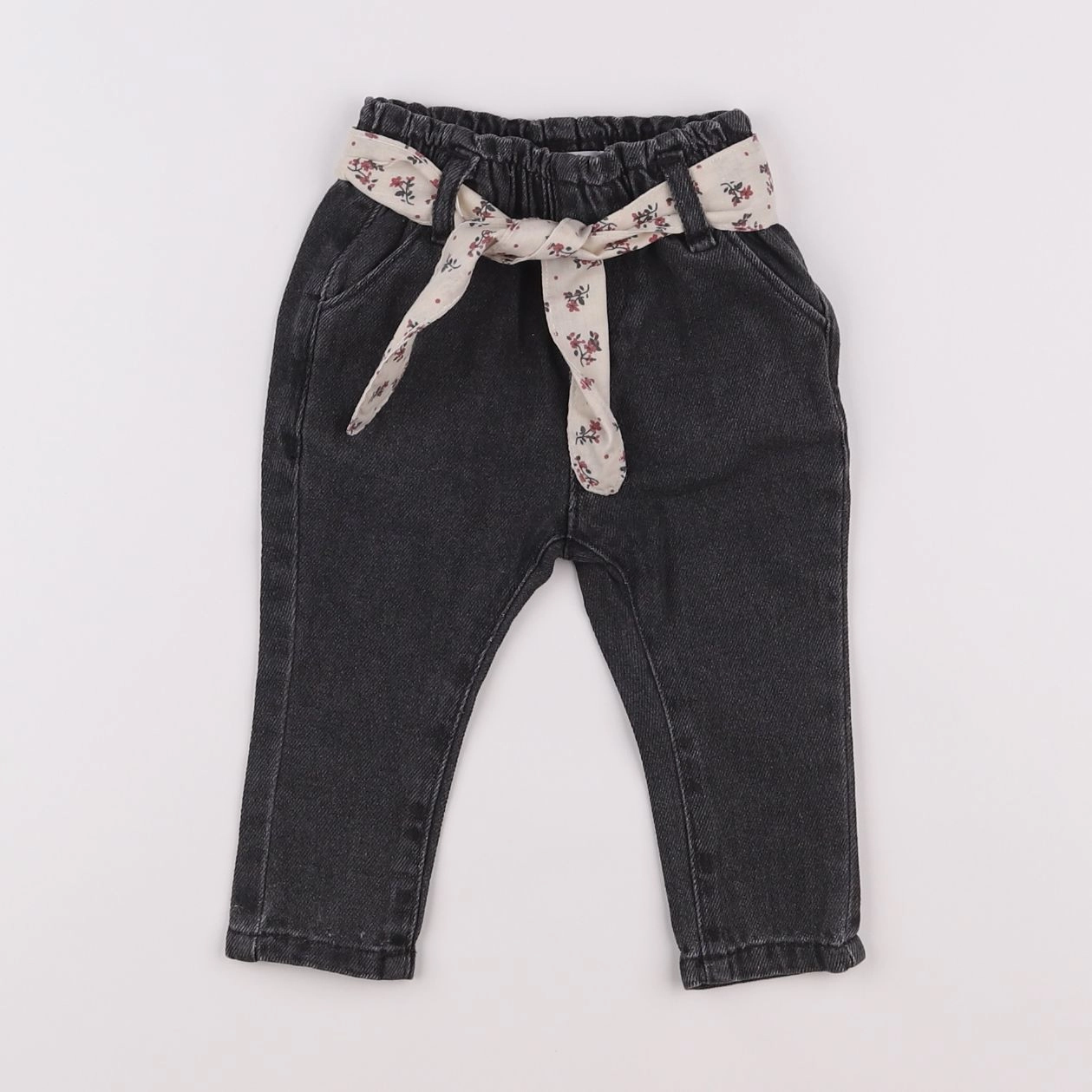 Vertbaudet - jean gris - 6 mois