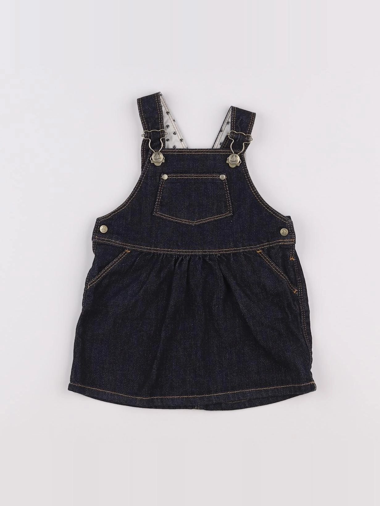 Petit Bateau - robe bleu - 6 mois