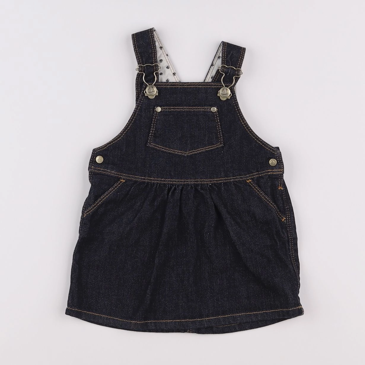 Petit Bateau - robe bleu - 6 mois
