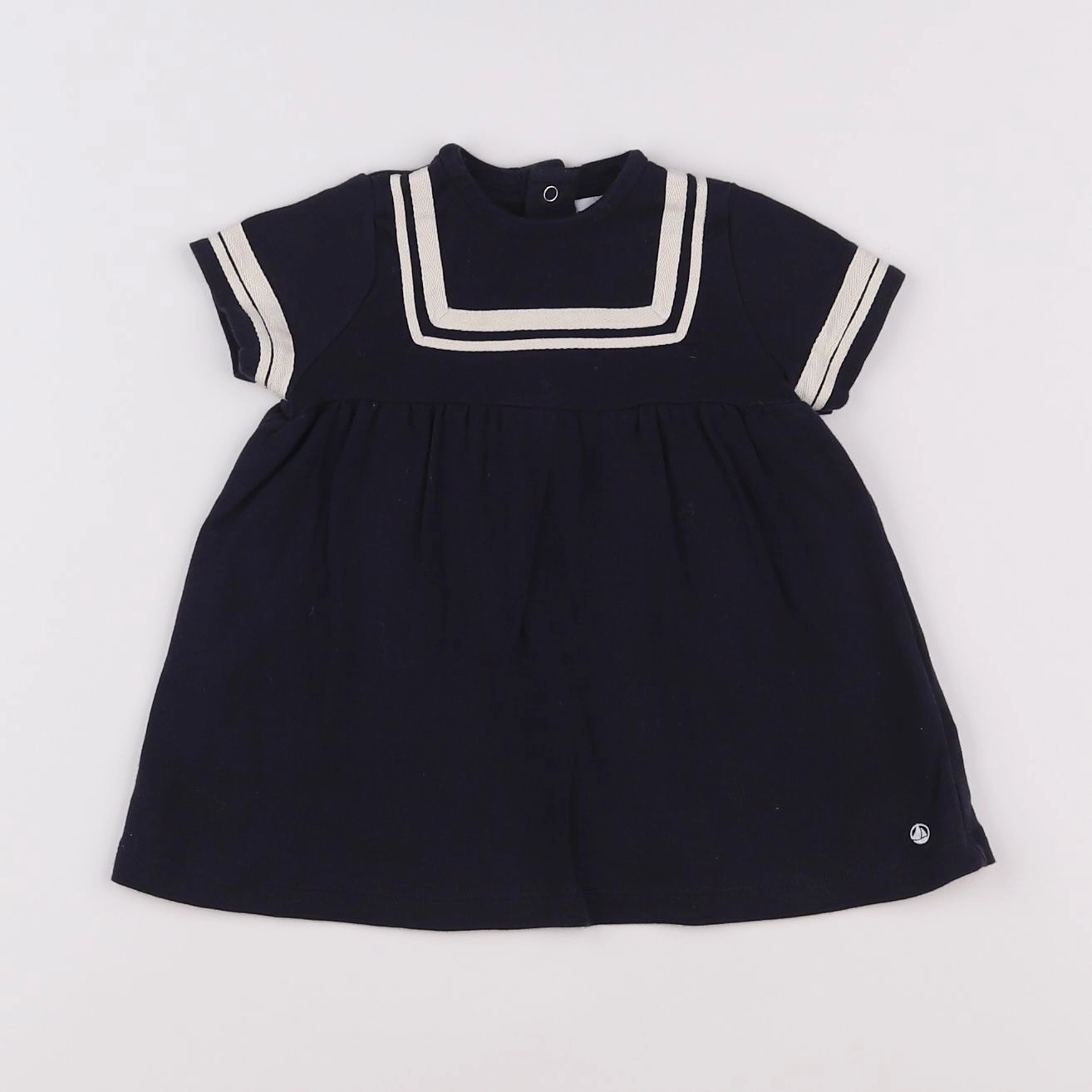 Petit Bateau - robe bleu - 6 mois