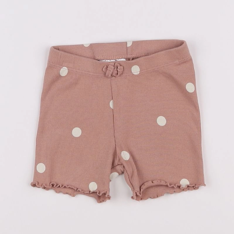 H&M - short rose - 6/9 mois