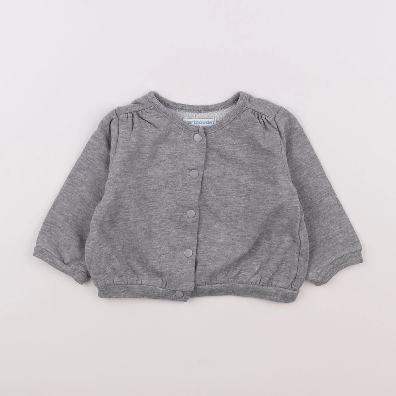 Vertbaudet - sweat gris - 6 mois