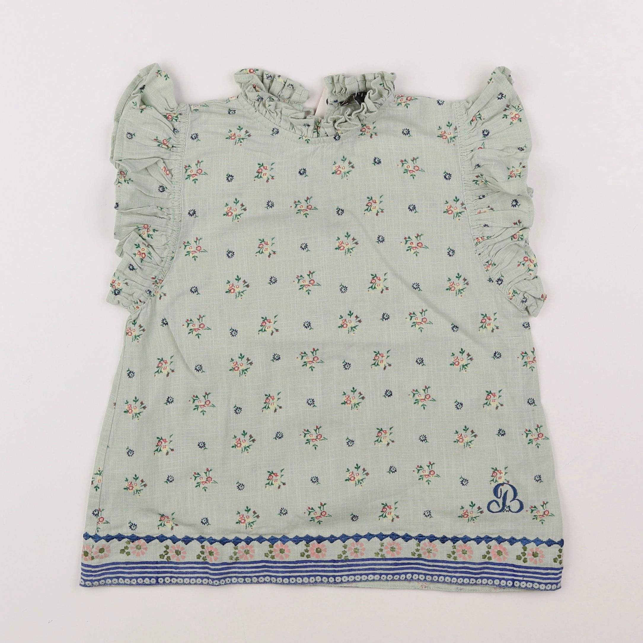 Bonjour - blouse vert - 4 ans